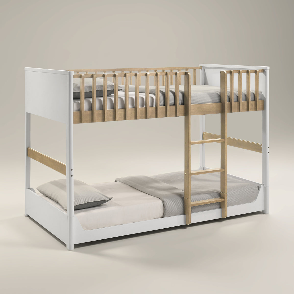 GALANO Twin Over Twin Bunk Bed with Built-In Ladder