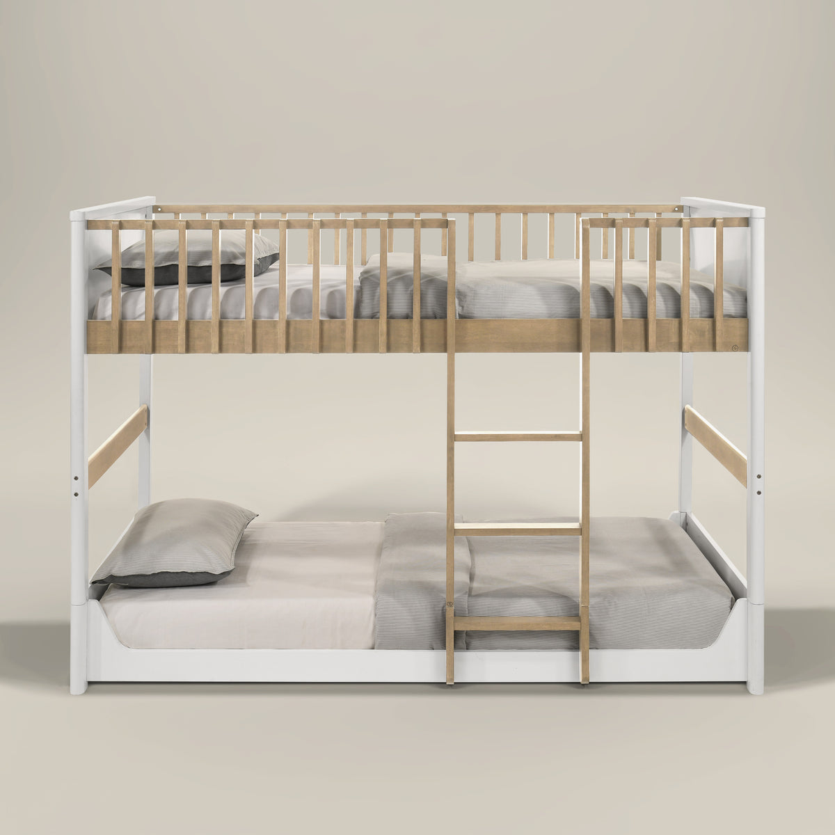 GALANO Twin Over Twin Bunk Bed with Built-In Ladder