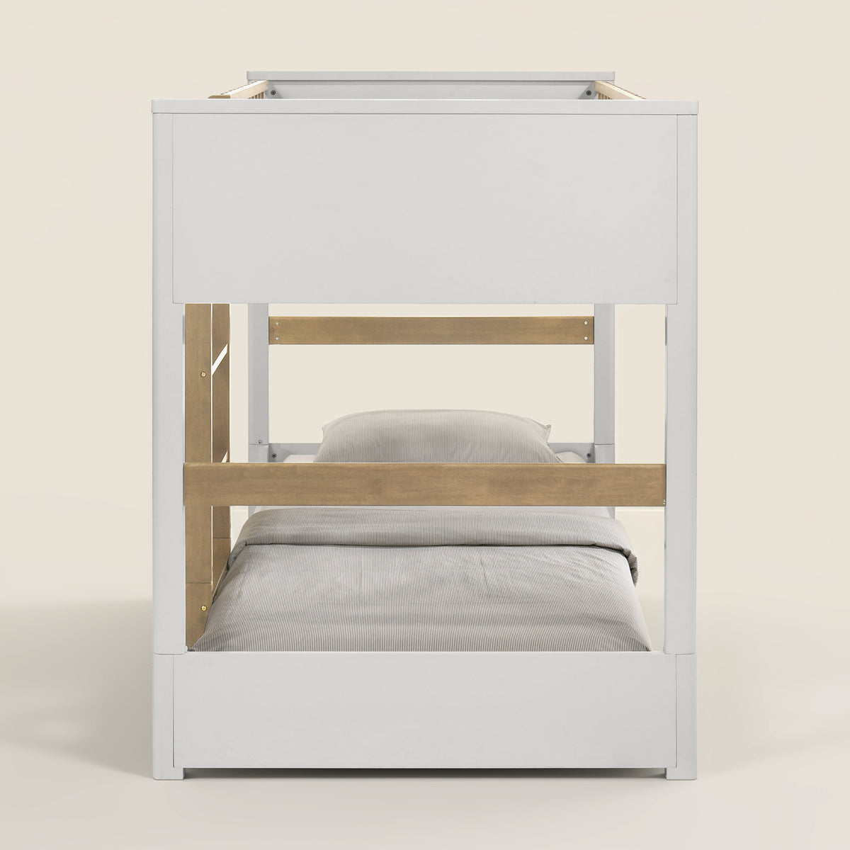 GALANO Twin Over Twin Bunk Bed with Built-In Ladder