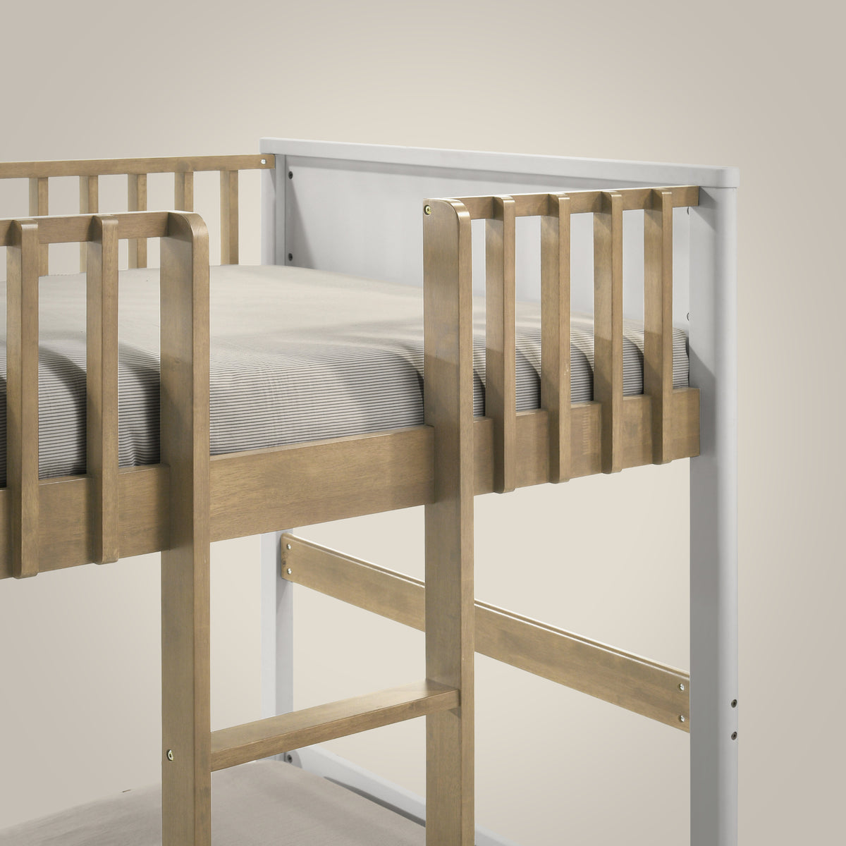 GALANO Twin Over Twin Bunk Bed with Built-In Ladder