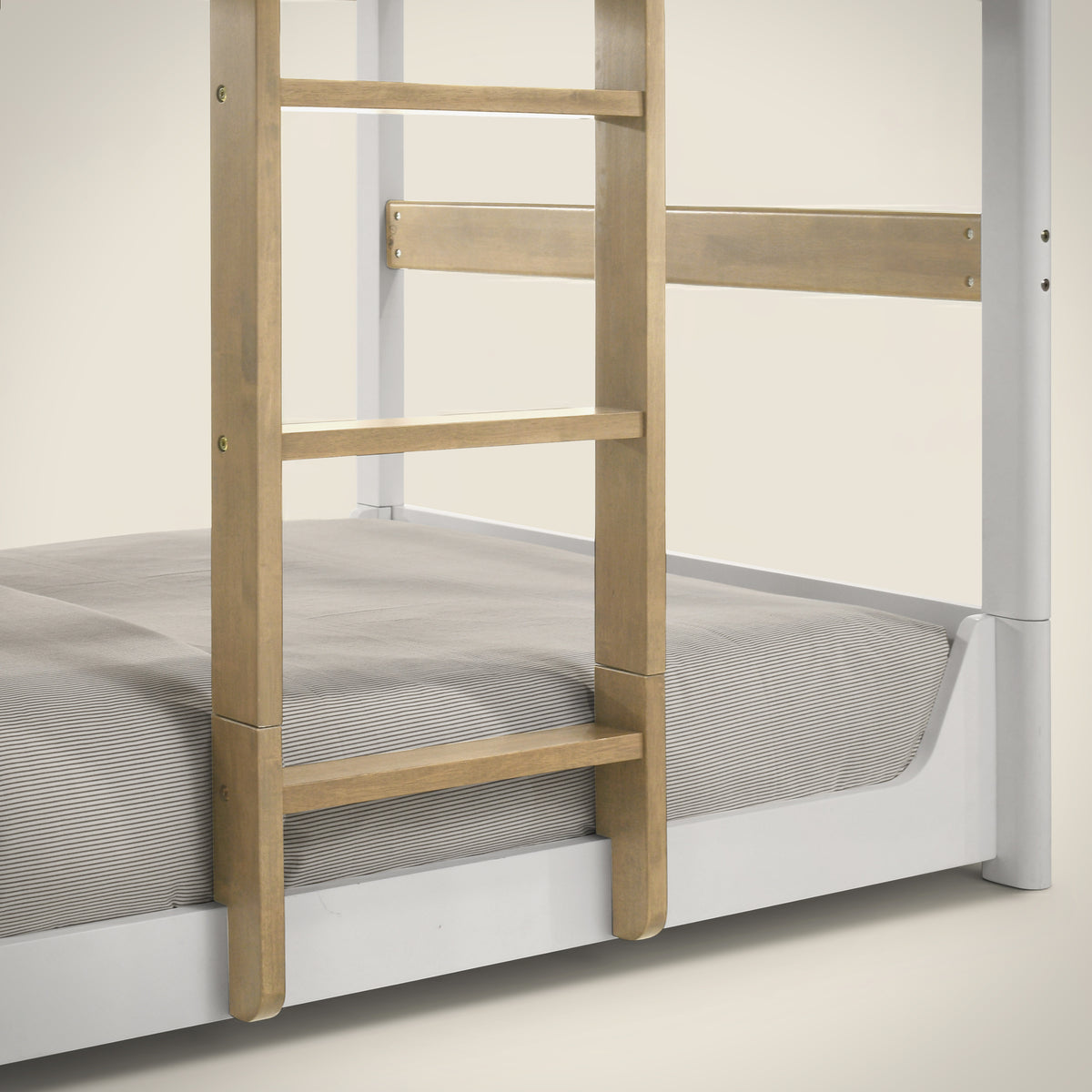 GALANO Twin Over Twin Bunk Bed with Built-In Ladder