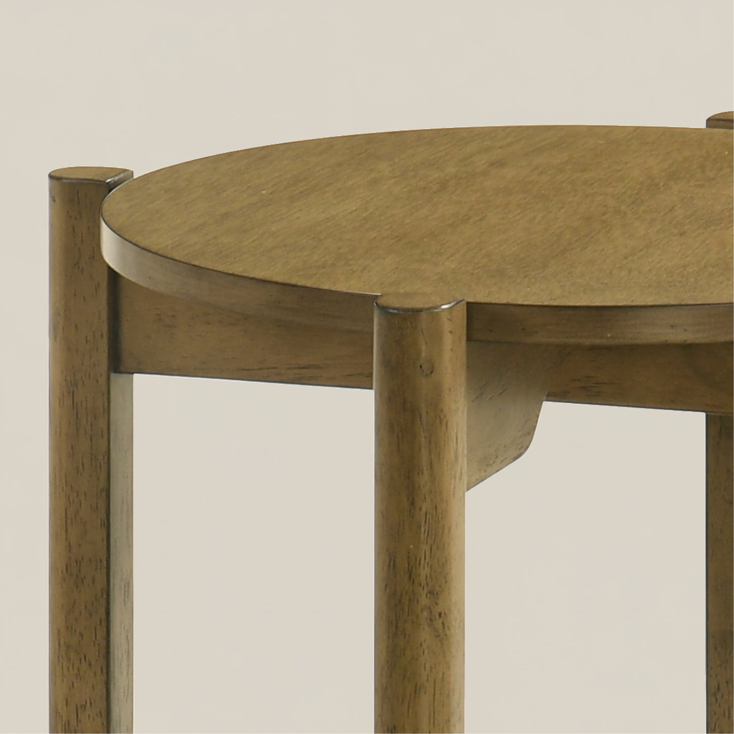 GALANO Round End Table with Lower Storage Shelf, 18", 1-Piece