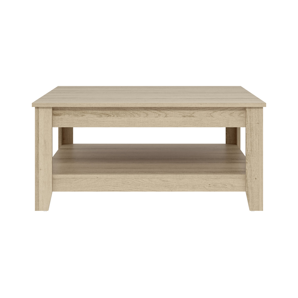 GALANO Coffee Table with Storage Shelf, 34.8" Square, 1-Piece