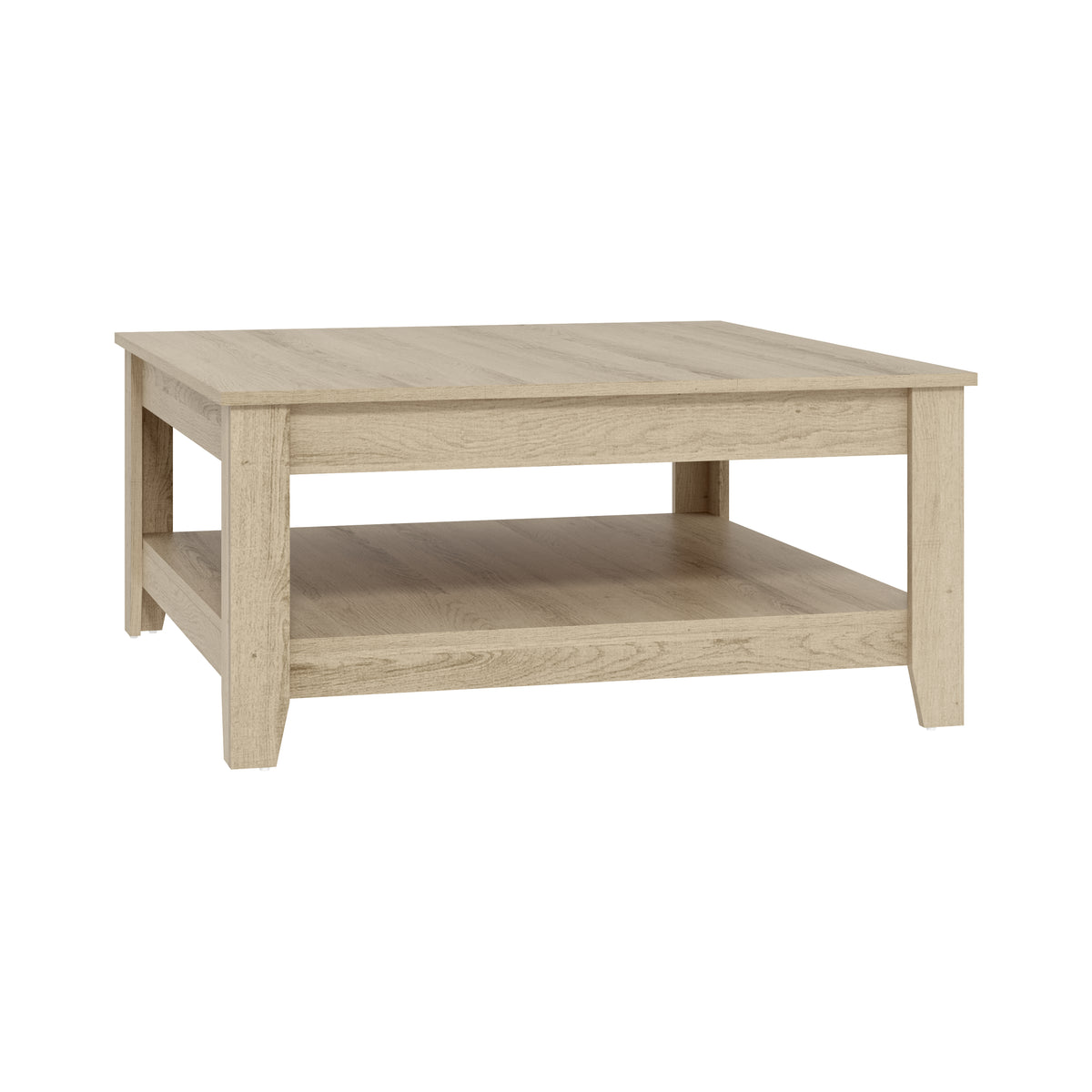 GALANO Coffee Table with Storage Shelf, 34.8" Square, 1-Piece