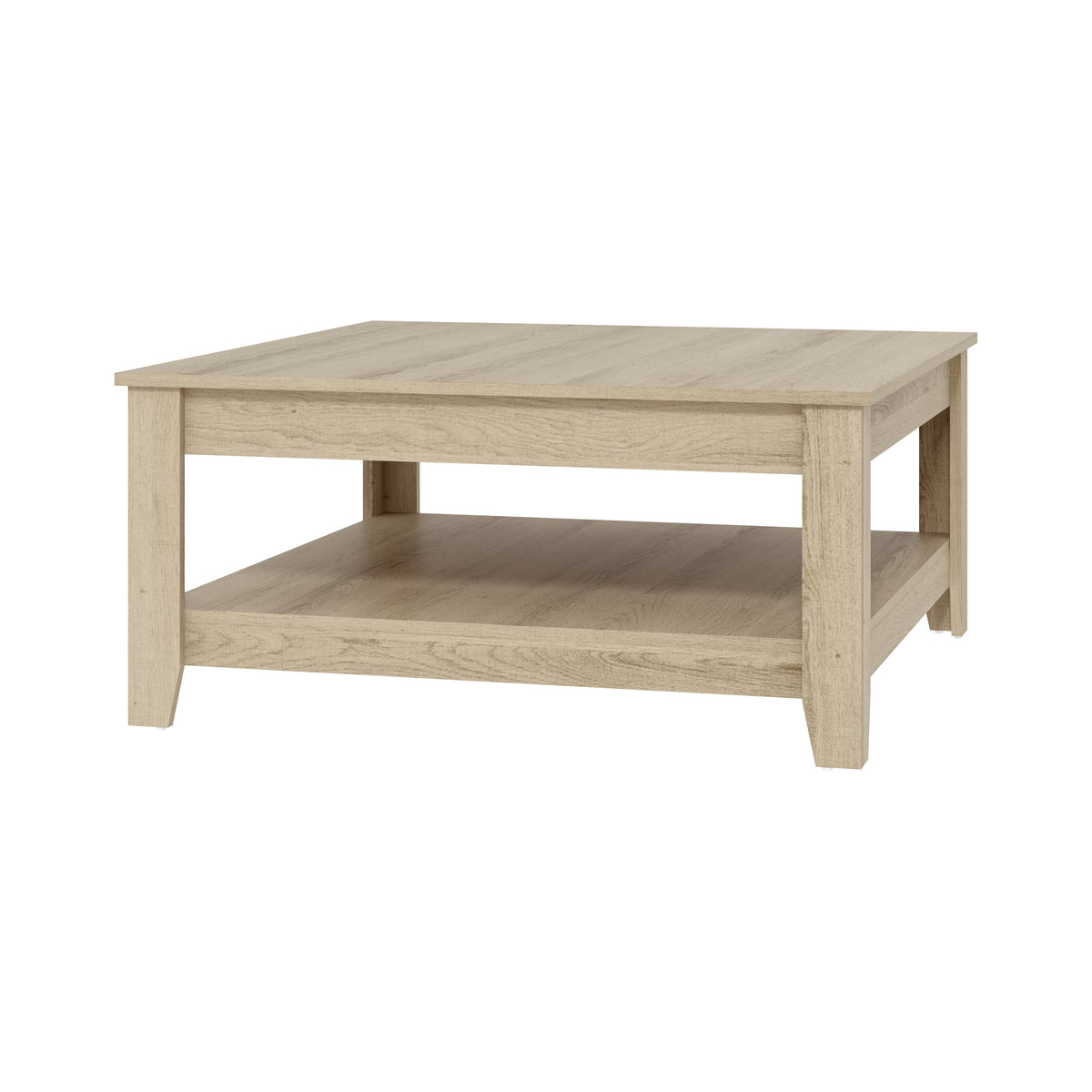 GALANO Coffee Table with Storage Shelf, 34.8" Square, 1-Piece