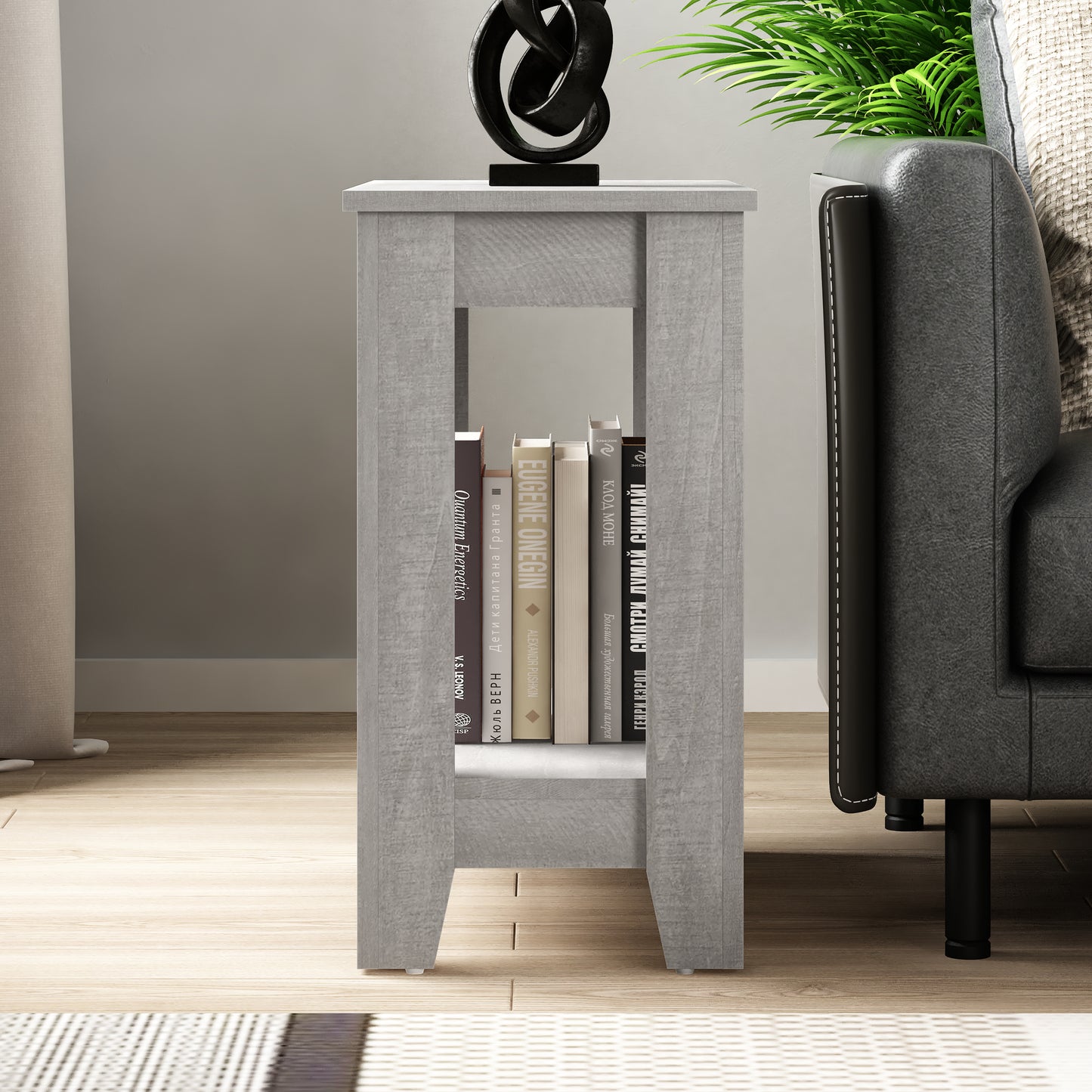 Galano End Table with Drawer and Storage Shelf 23.4" W × 11.7" D × 22" H