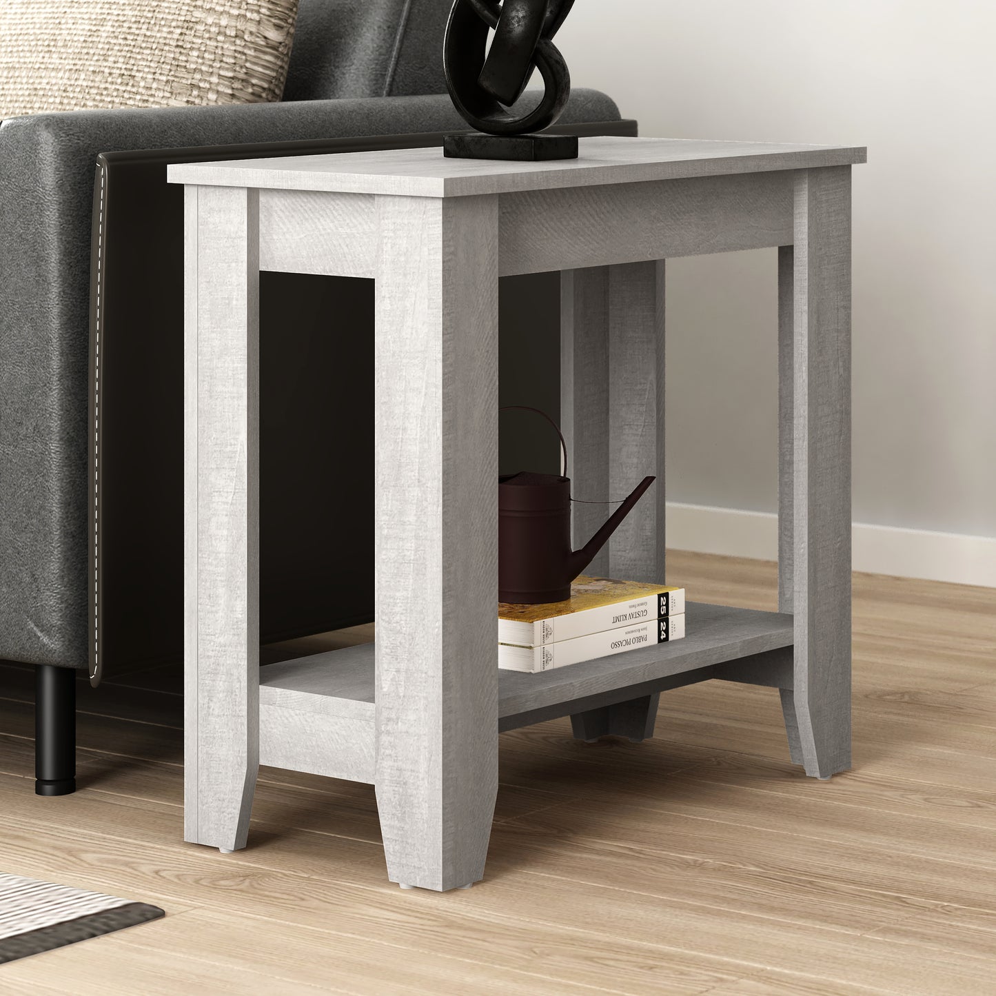Galano End Table with Drawer and Storage Shelf 23.4" W × 11.7" D × 22" H