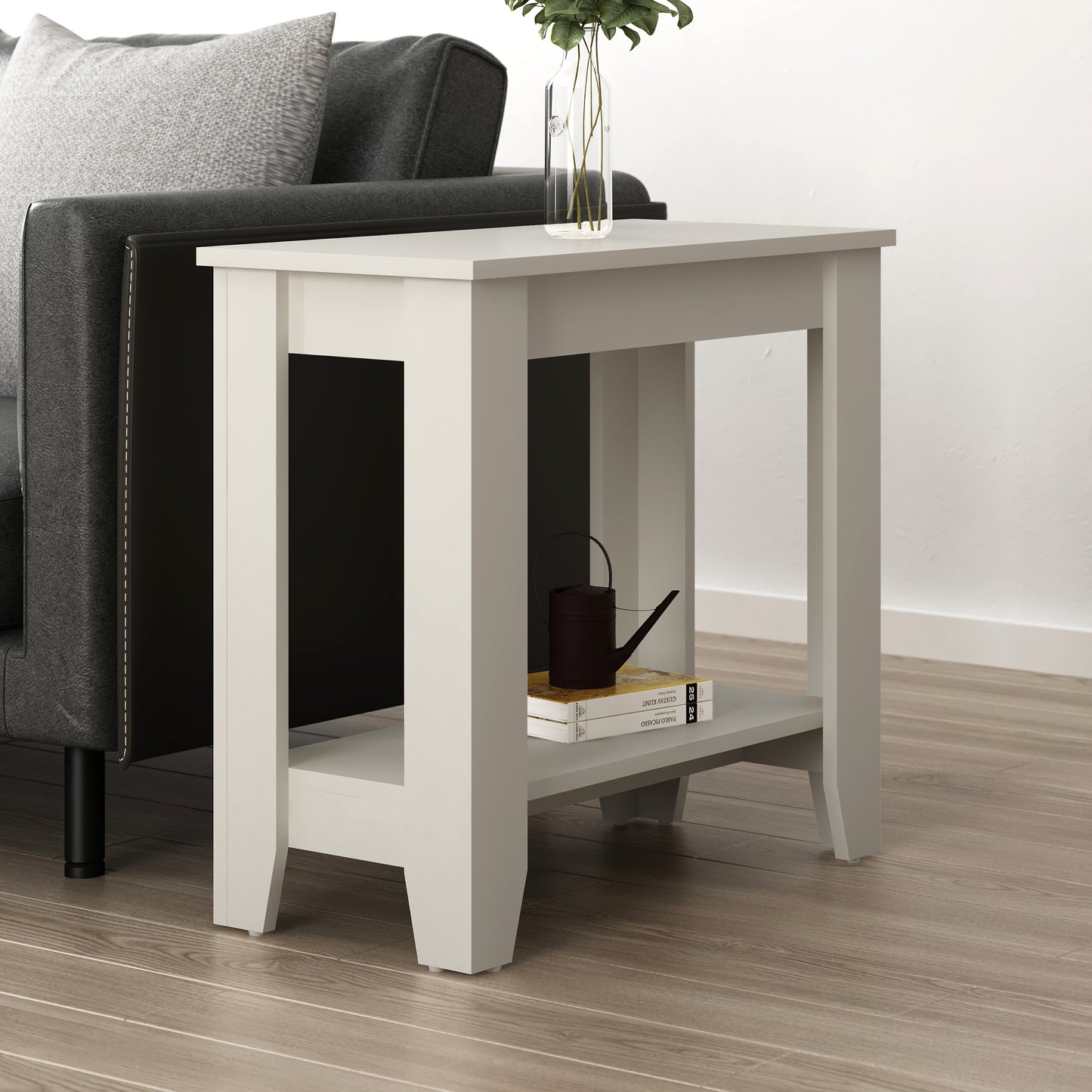 Galano End Table with Drawer and Storage Shelf 23.4" W × 11.7" D × 22" H