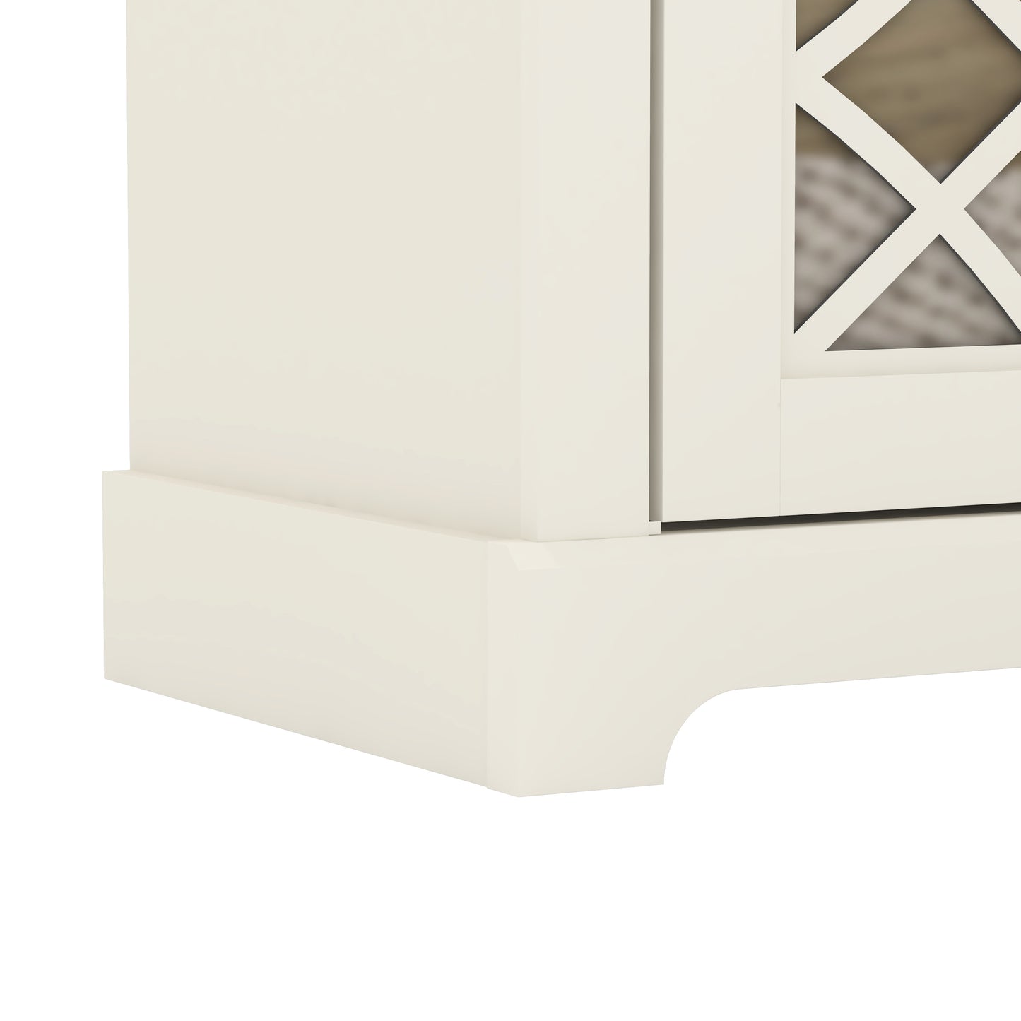 Galano Mirrored 4-Door TV Stand with Concealed Storage 68.2" W × 17.2" D × 29.3" H