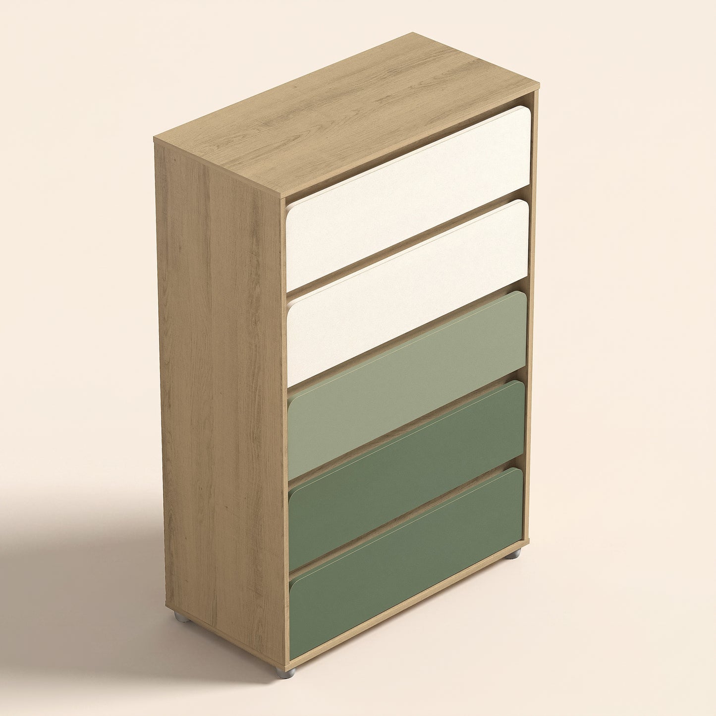 5-Drawer Chest with Interlock System, 1-Piece, Oslo Oak
