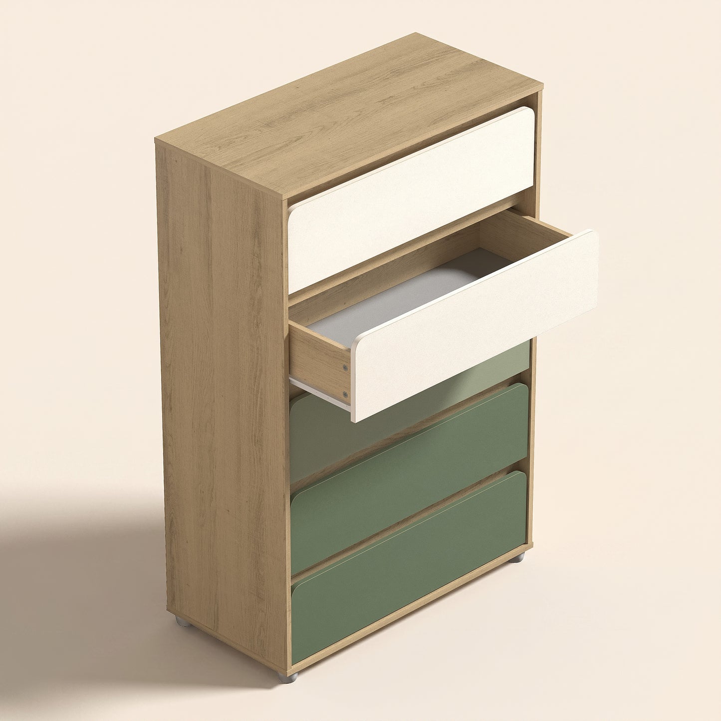 5-Drawer Chest with Interlock System, 1-Piece, Oslo Oak