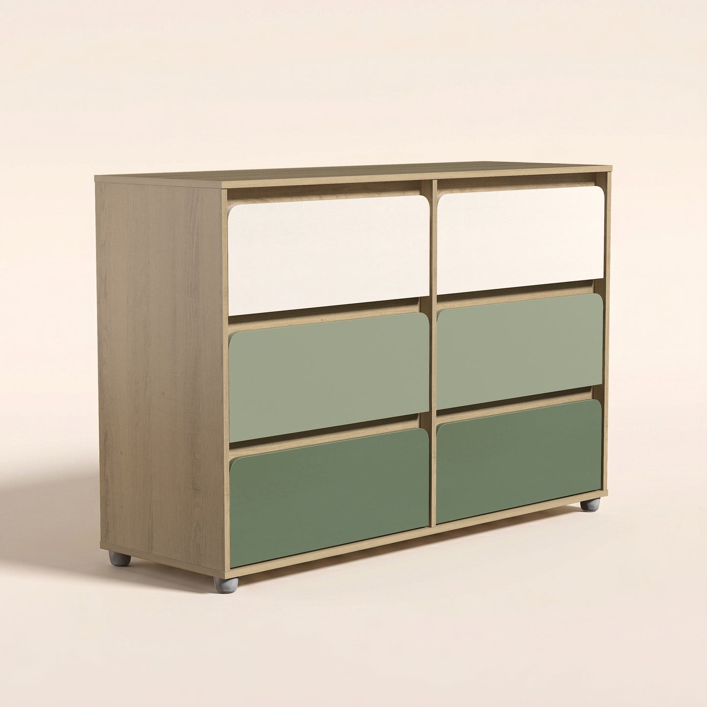 6-Drawer Kids Dresser, 1-Piece, Oslo Oak