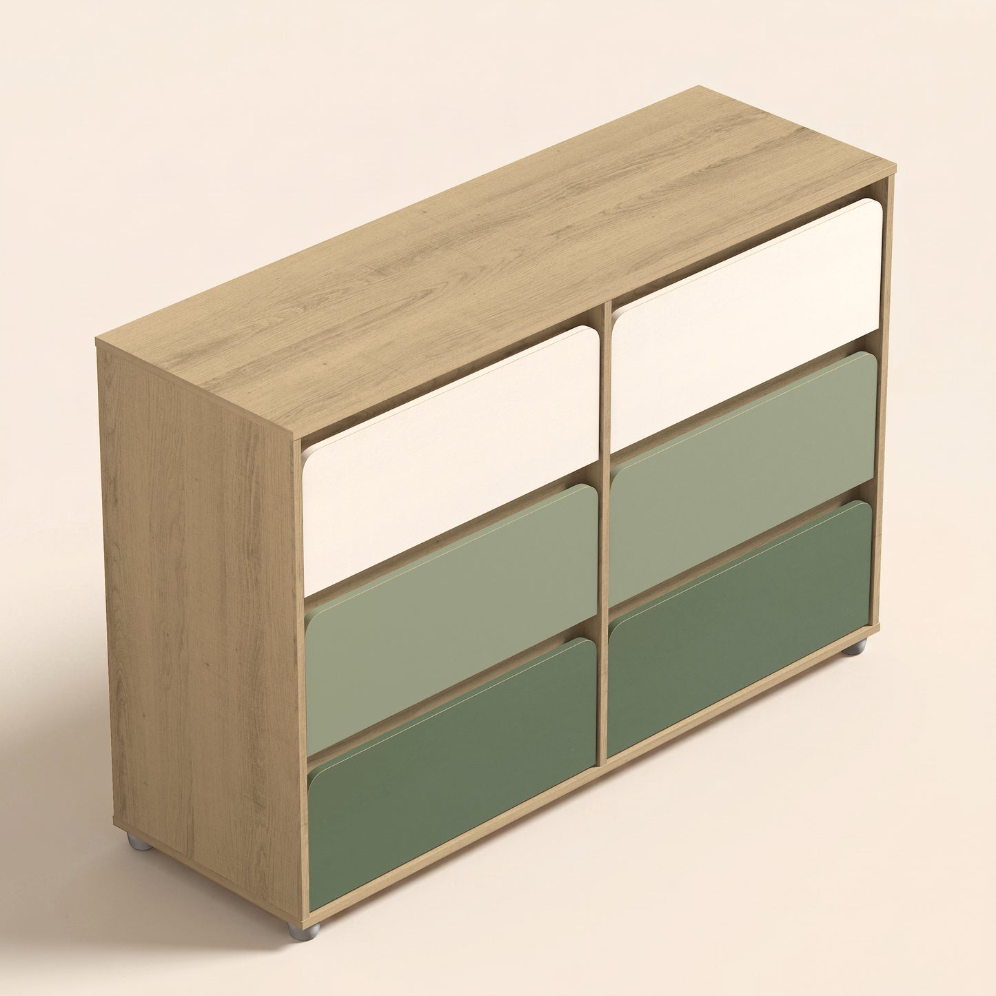 6-Drawer Kids Dresser, 1-Piece, Oslo Oak