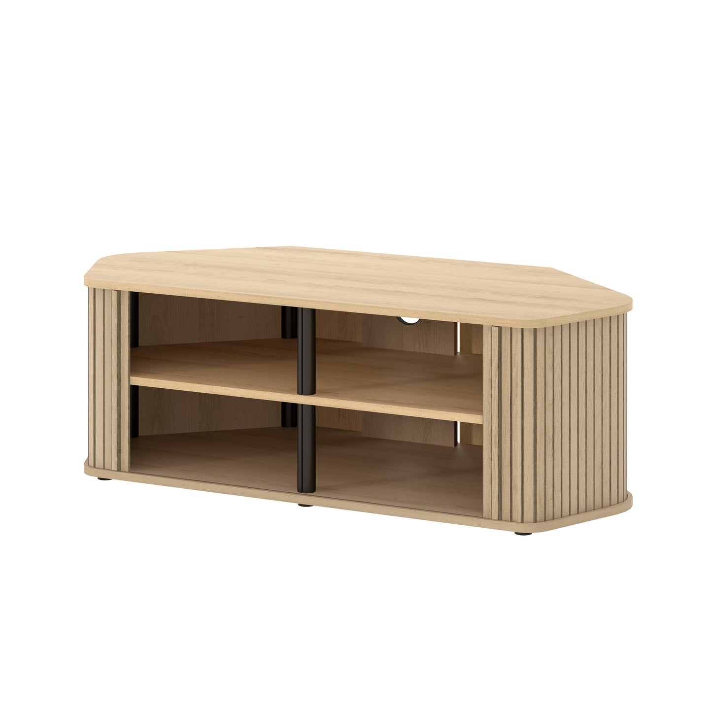 Galano Corner TV Stand with Fluted Doors 43.3" W × 20.0" D × 14.8" H