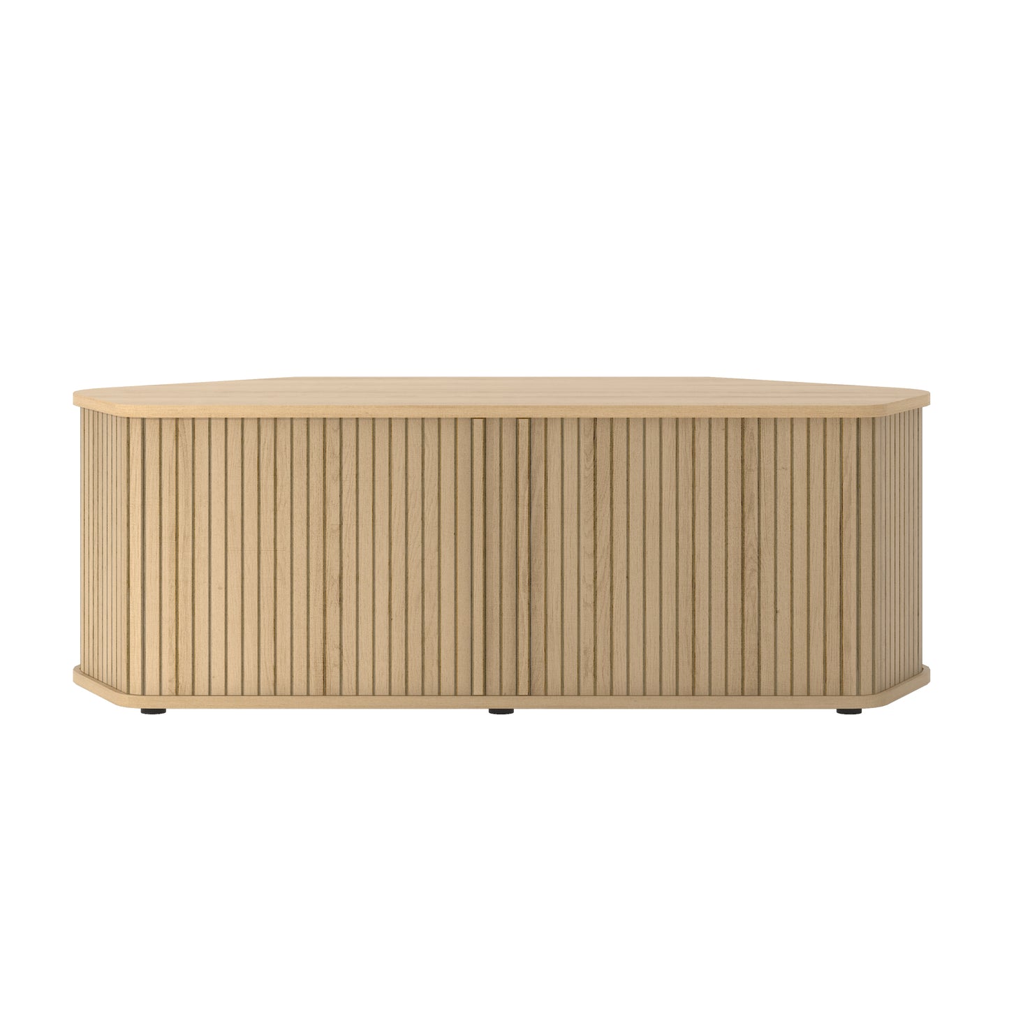 Galano Corner TV Stand with Fluted Doors 43.3" W × 20.0" D × 14.8" H