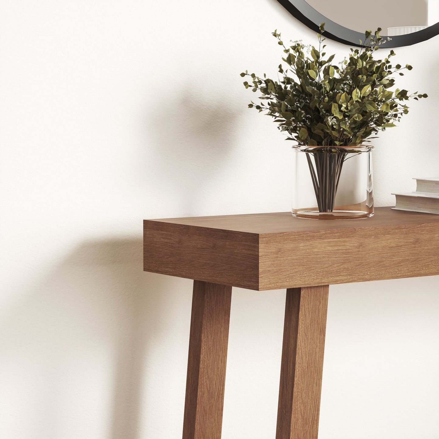 Galano Wood Console Table with Bottom Shelf 43" W x 12" D x 32" H