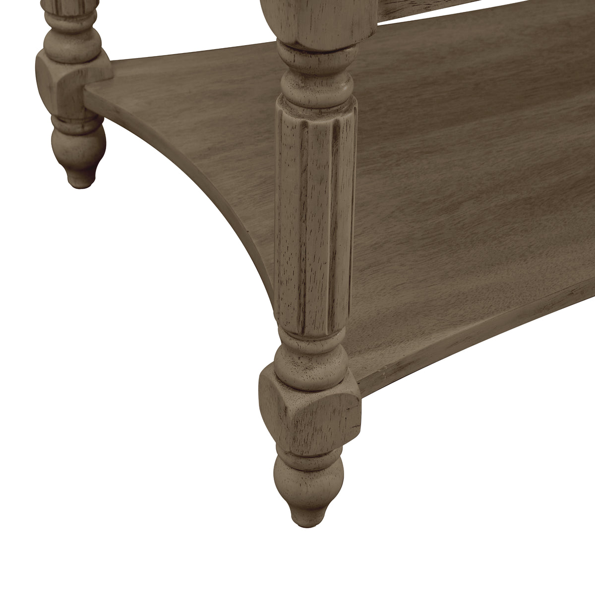 GALANO Solid Wood Rectangular Coffee Table with Lower Shelf, 39.4", 1-Piece