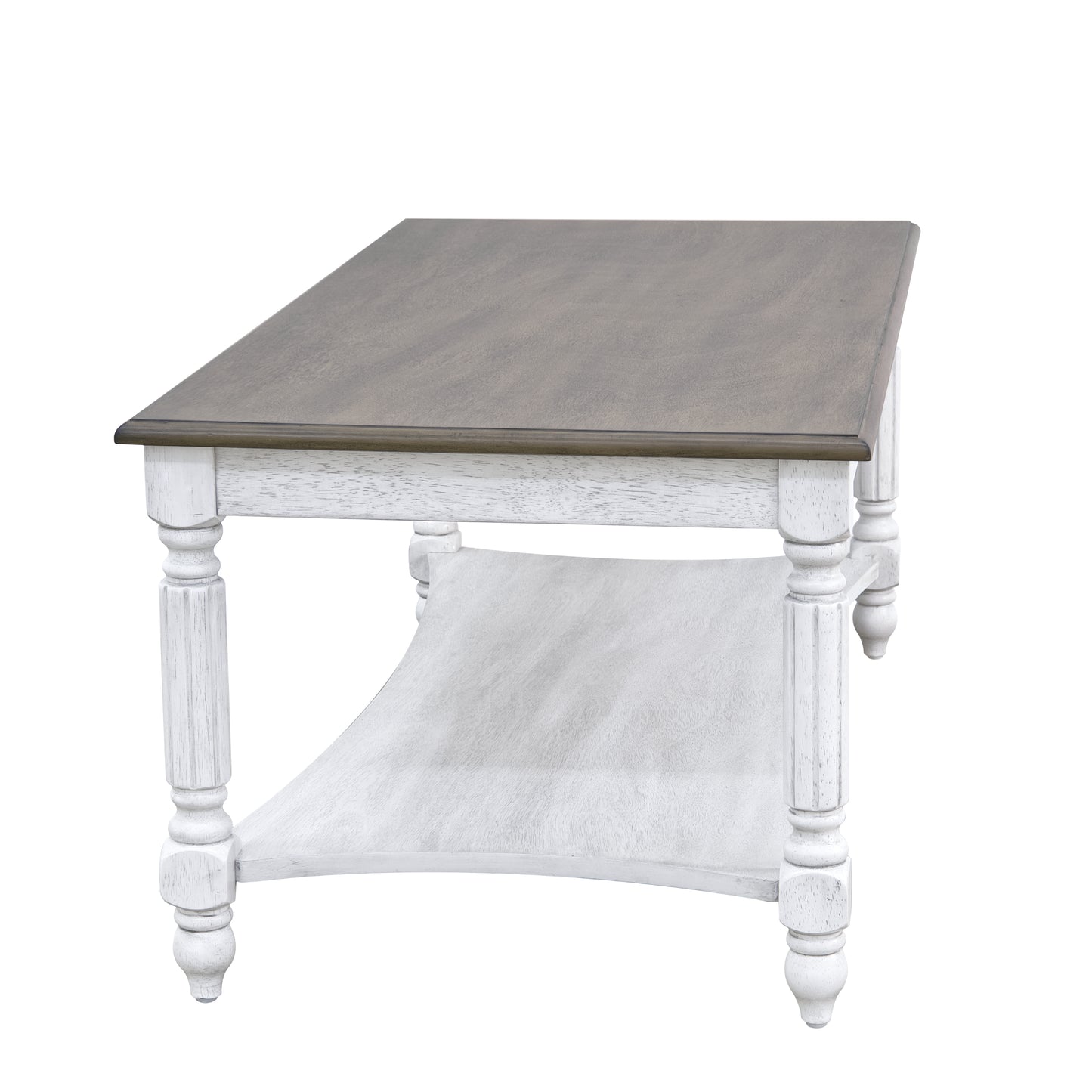 Galano Marcello Rectangular Coffee Table - Antique White & Antique Oak