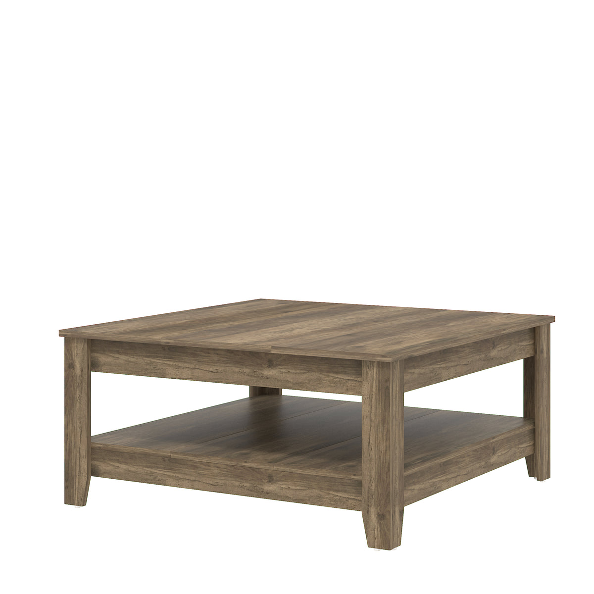 GALANO Coffee Table with Storage Shelf, 34.8" Square, 1-Piece