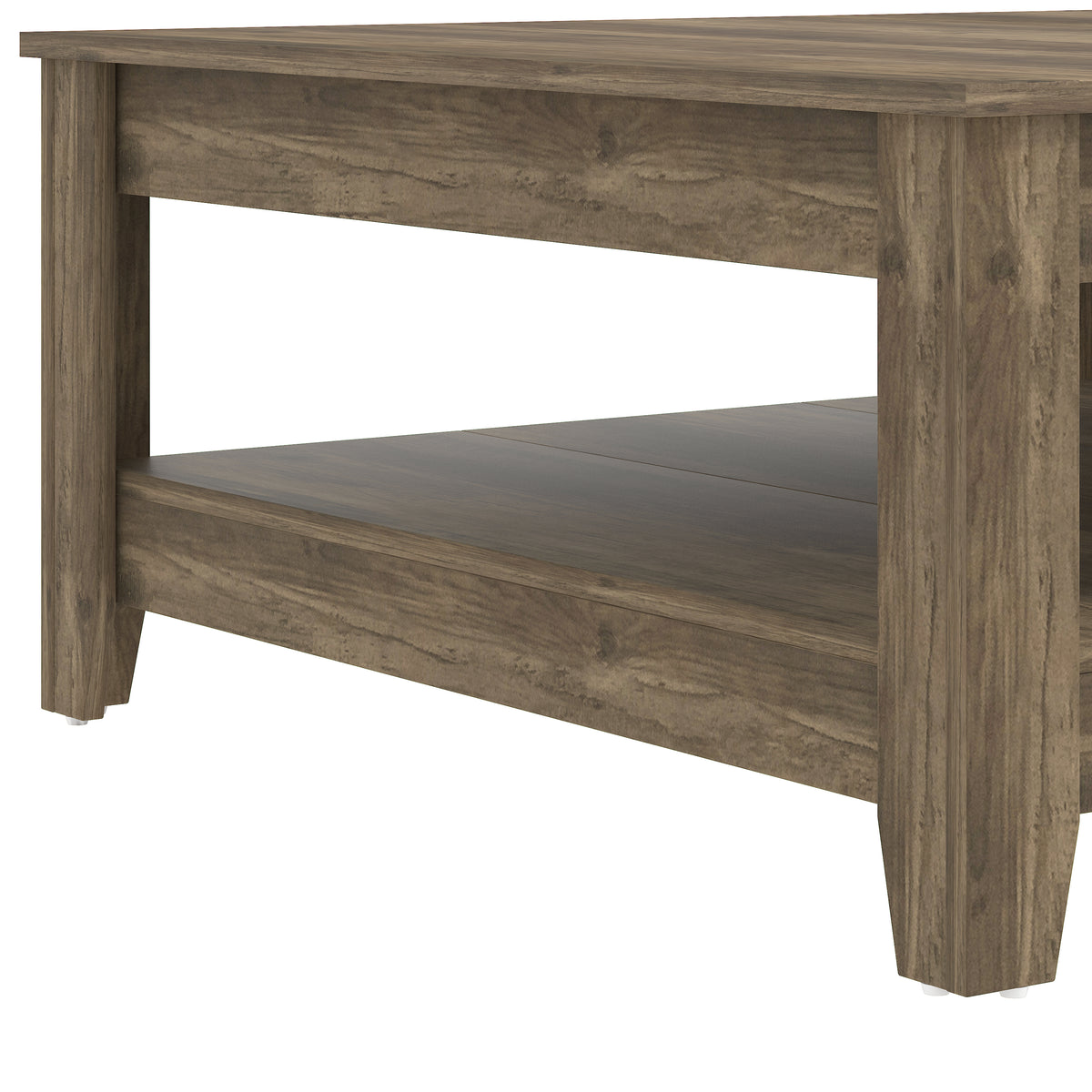 GALANO Coffee Table with Storage Shelf, 34.8" Square, 1-Piece