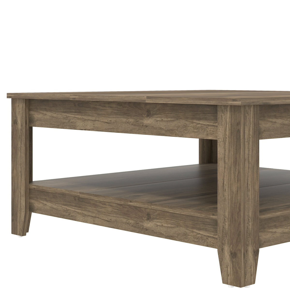 GALANO Coffee Table with Storage Shelf, 34.8" Square, 1-Piece