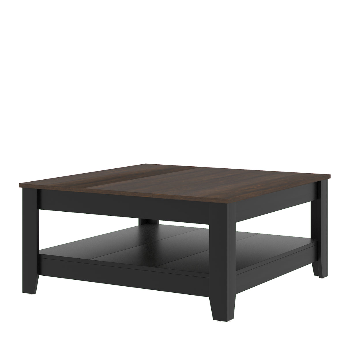GALANO Coffee Table with Storage Shelf, 34.8" Square, 1-Piece