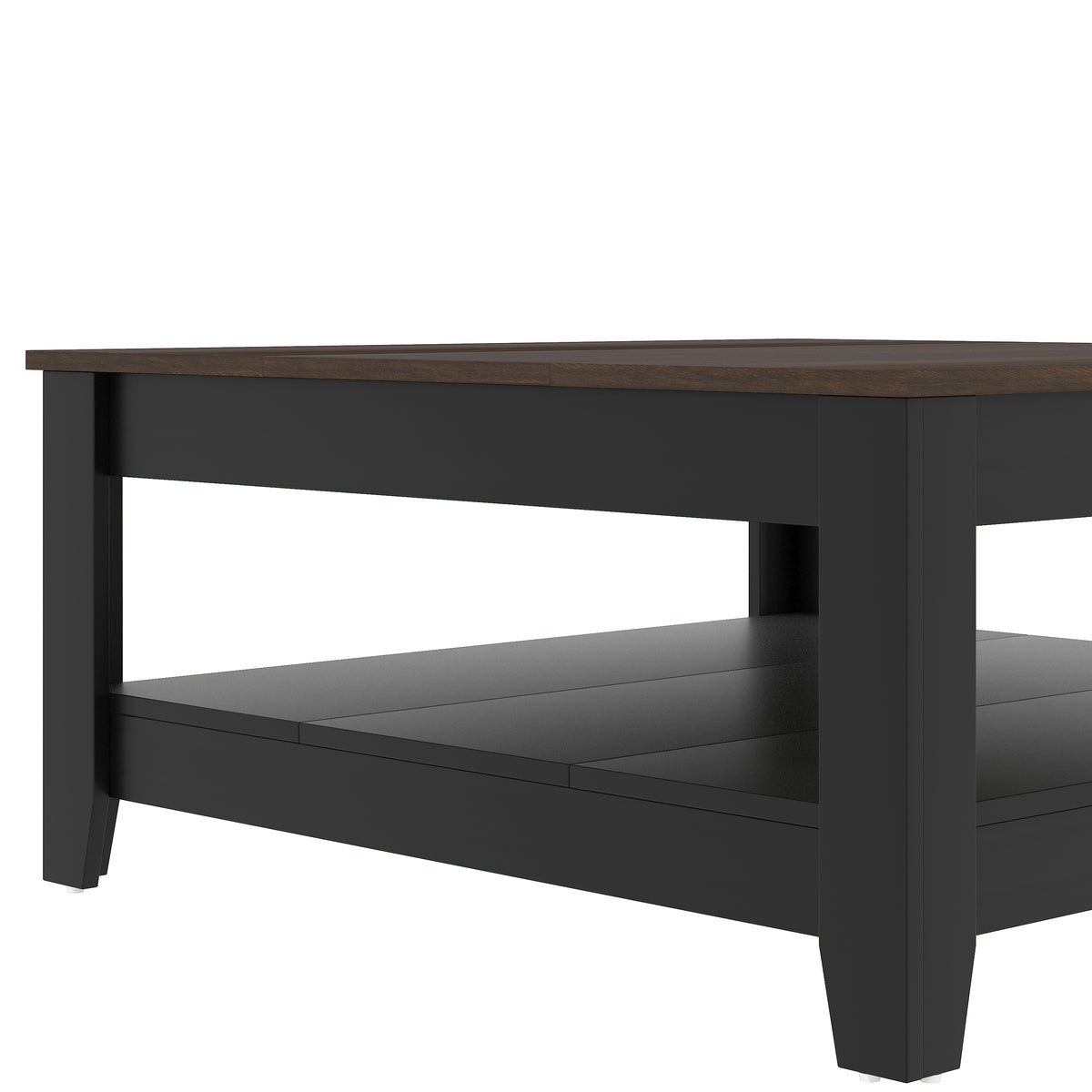GALANO Coffee Table with Storage Shelf, 34.8" Square, 1-Piece