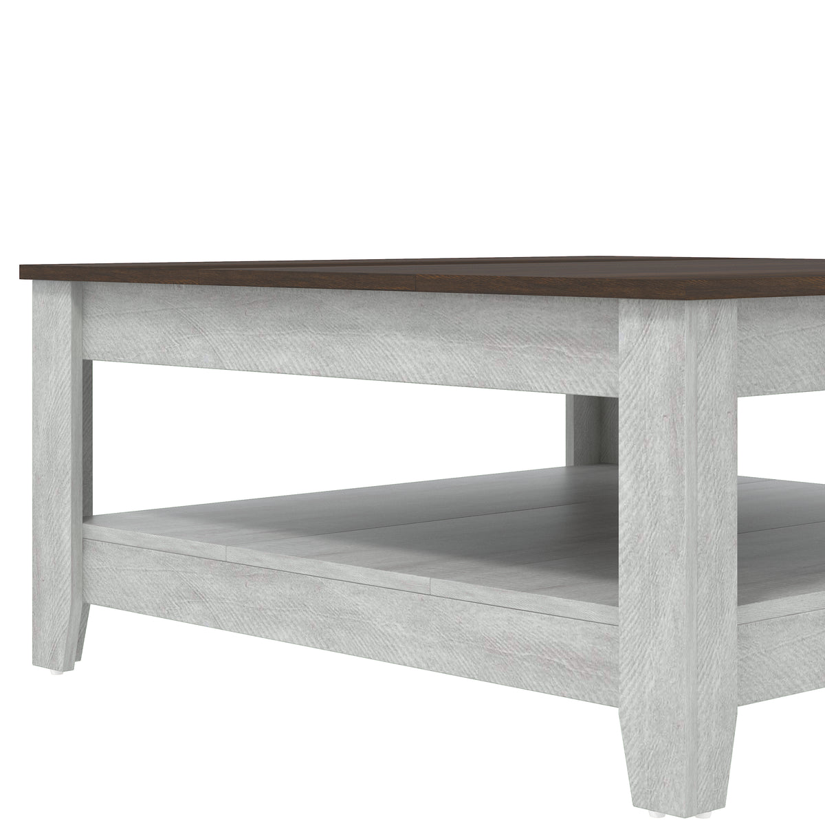 GALANO Coffee Table with Storage Shelf, 34.8" Square, 1-Piece