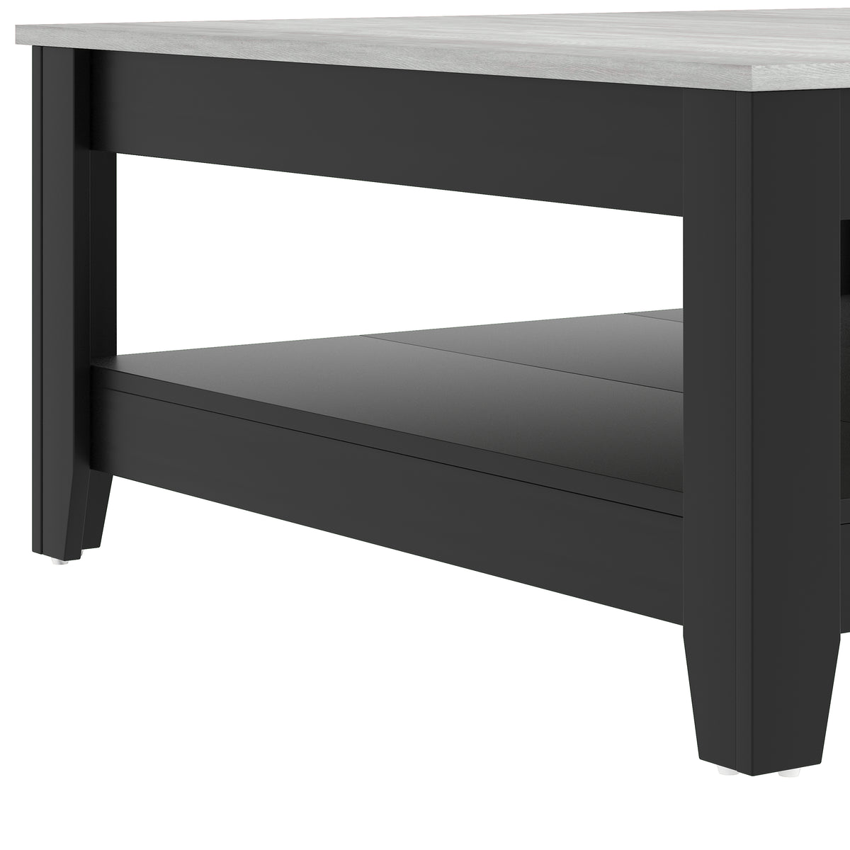 GALANO Coffee Table with Storage Shelf, 34.8" Square, 1-Piece