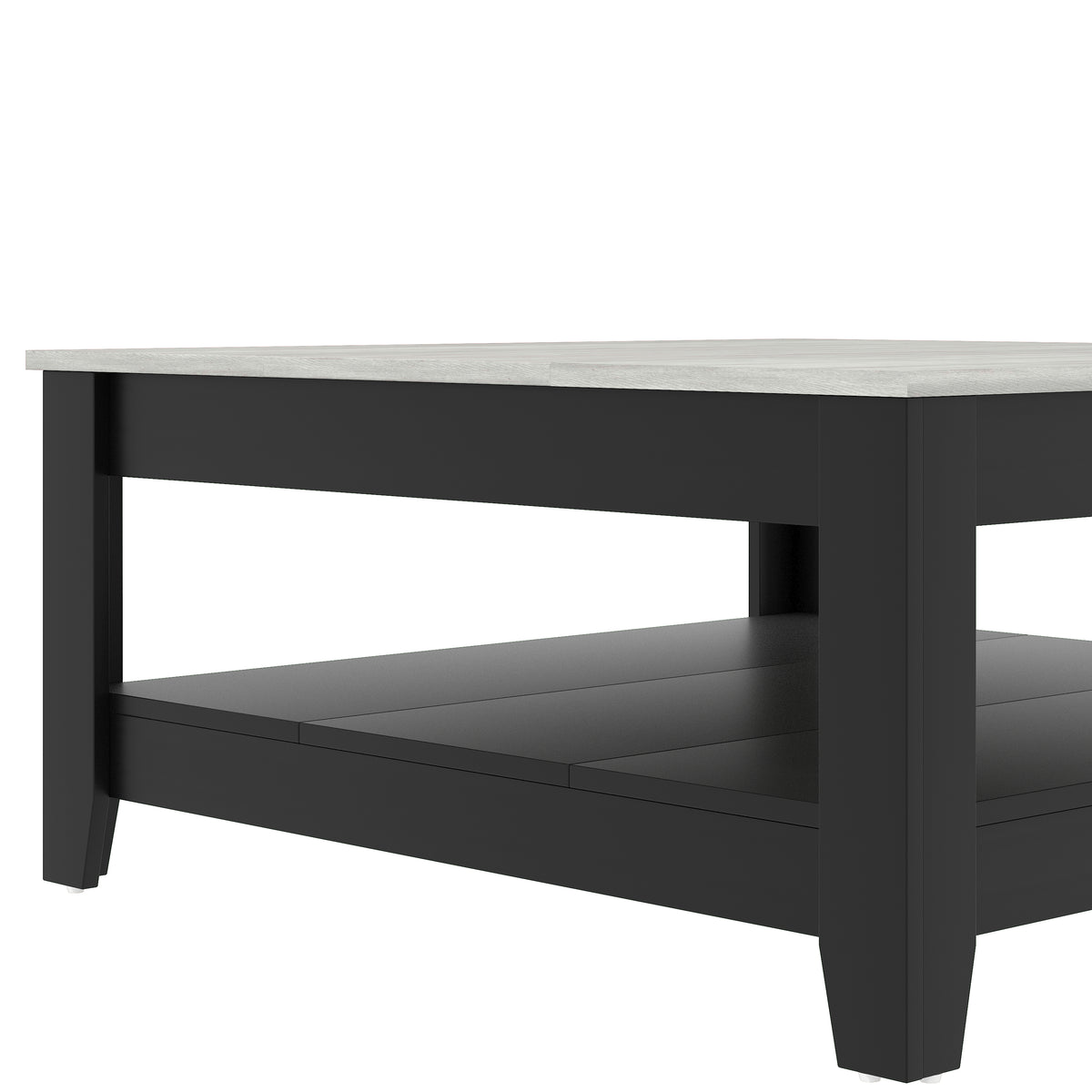 GALANO Coffee Table with Storage Shelf, 34.8" Square, 1-Piece