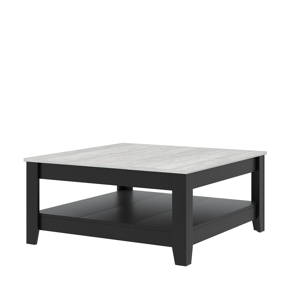 GALANO Coffee Table with Storage Shelf, 34.8" Square, 1-Piece