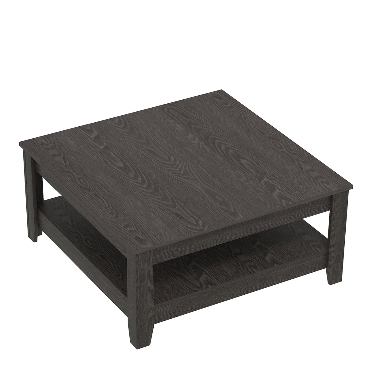 GALANO Coffee Table with Storage Shelf, 34.8" Square, 1-Piece