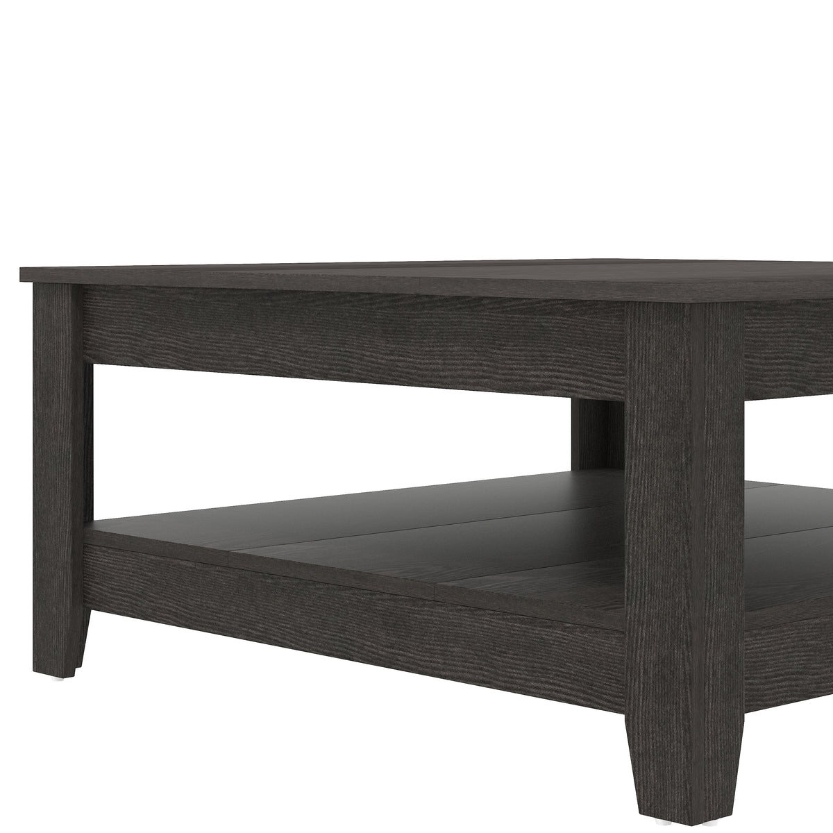 GALANO Coffee Table with Storage Shelf, 34.8" Square, 1-Piece