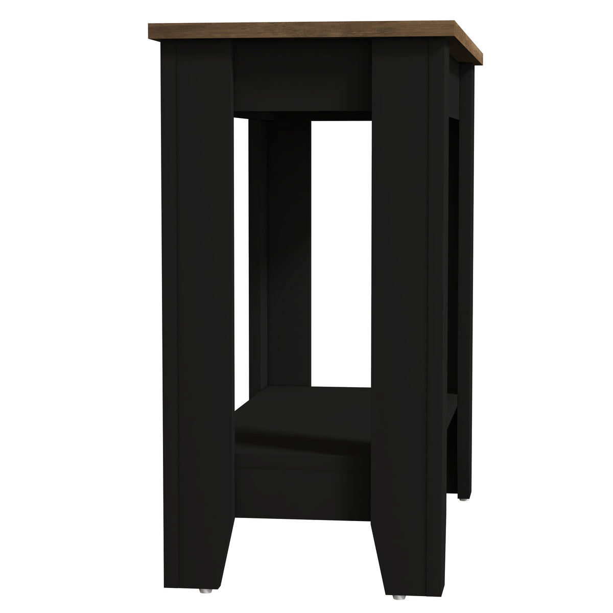 Galano Narrow Living Room Accent End Table Side Table with Lower Open Storage Shelf