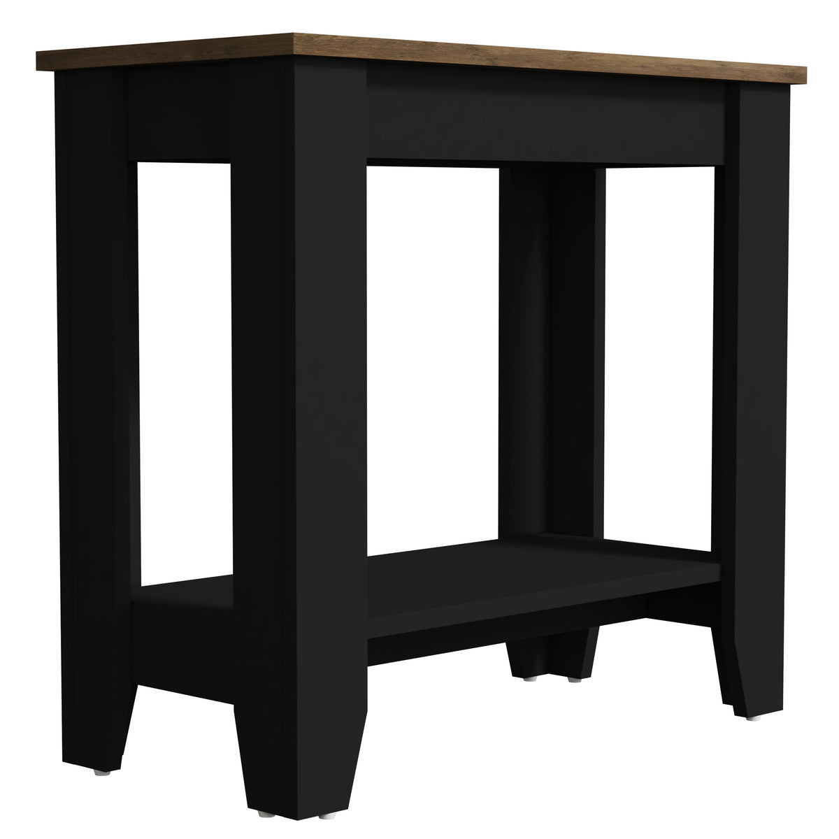 Galano Narrow Living Room Accent End Table Side Table with Lower Open Storage Shelf