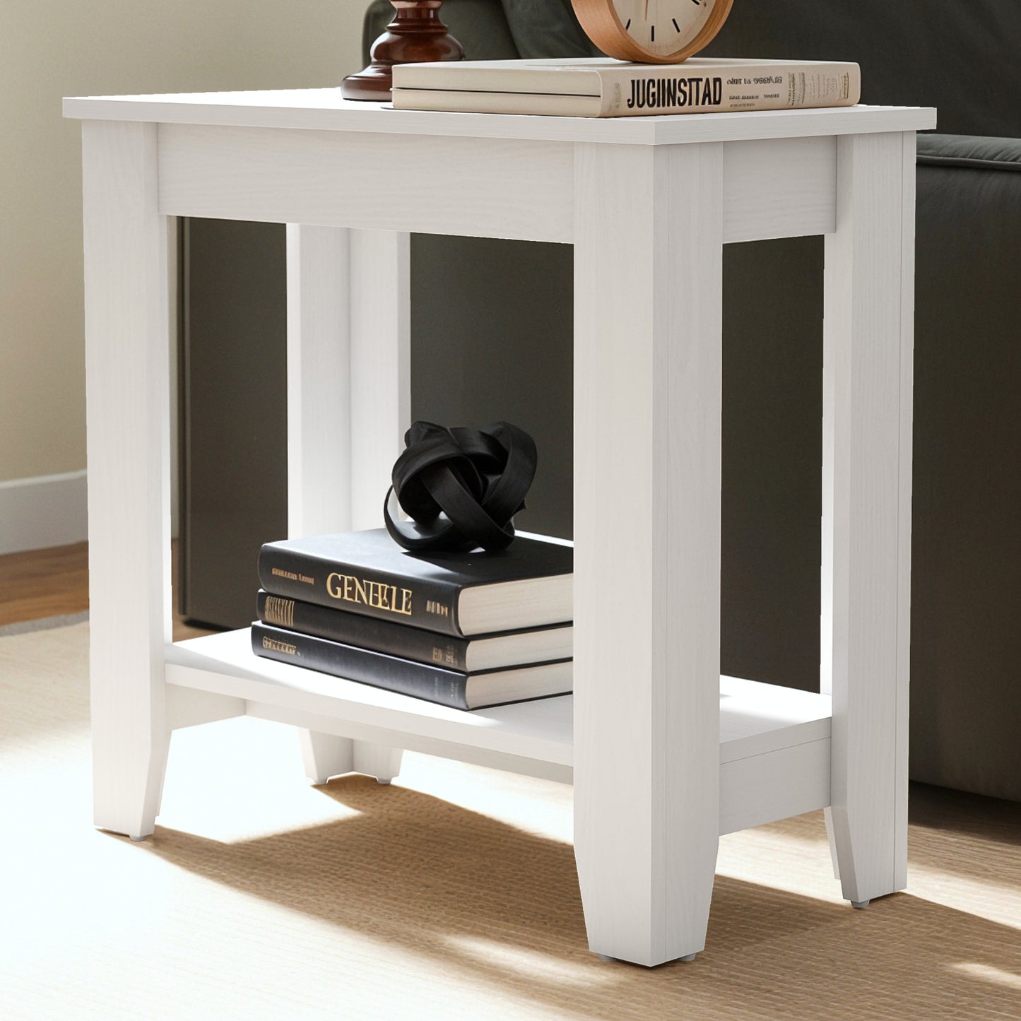 Galano End Table with Drawer and Storage Shelf 23.4" W × 11.7" D × 22" H