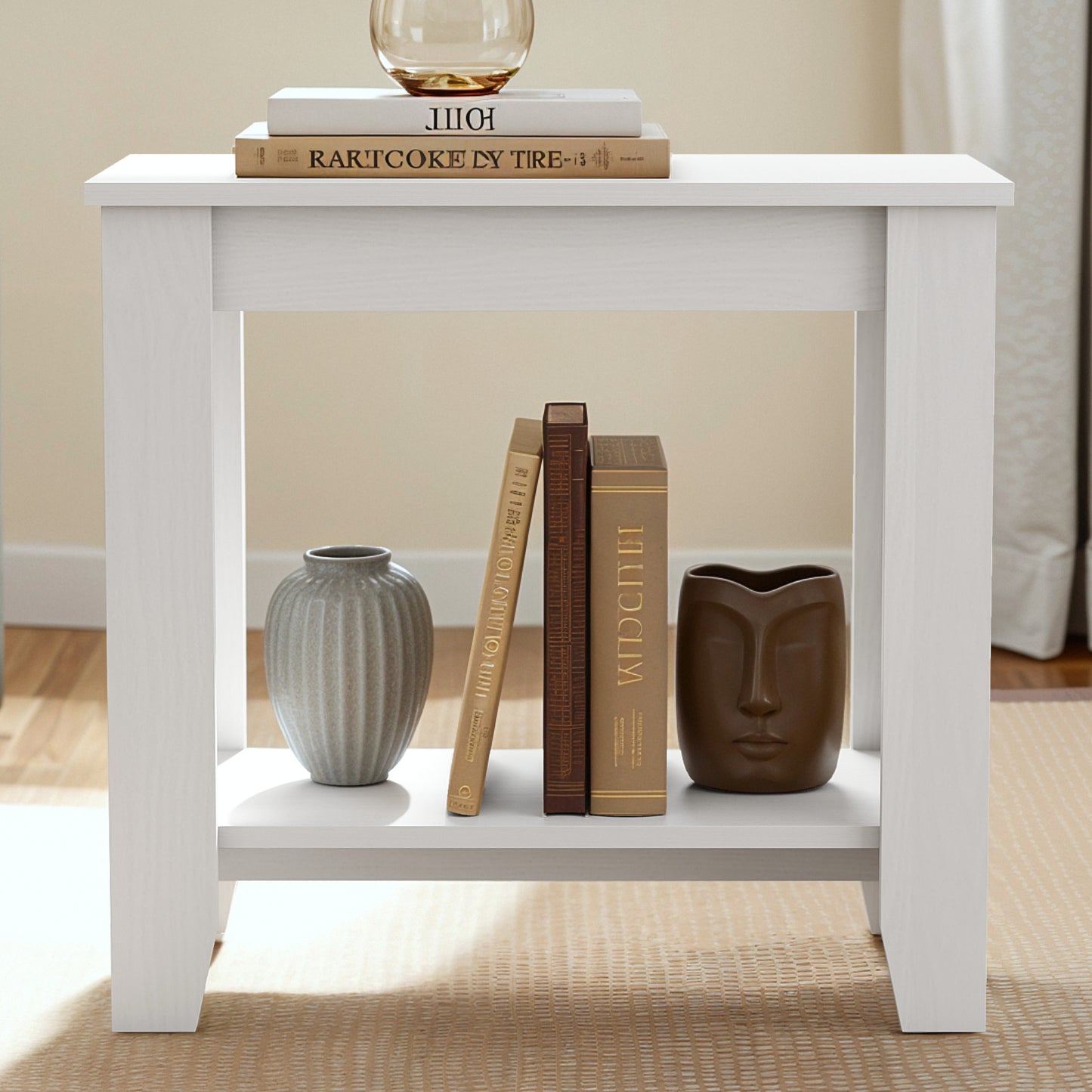 Galano End Table with Drawer and Storage Shelf 23.4" W × 11.7" D × 22" H