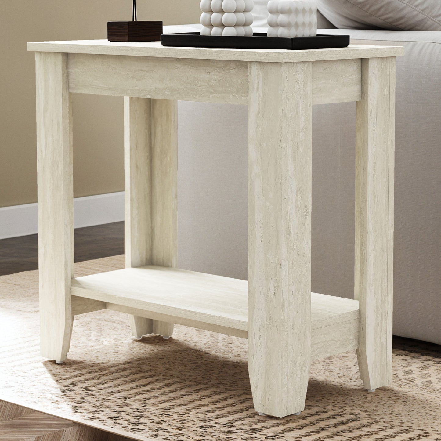 Galano End Table with Drawer and Storage Shelf 23.4" W × 11.7" D × 22" H
