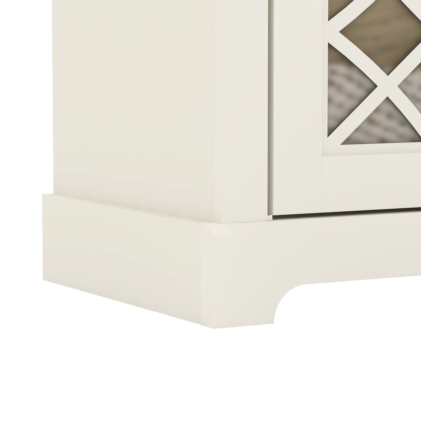 Galano Mirrored 4-Door TV Stand with Concealed Storage 59.6" W × 15.7" D × 29.3" H