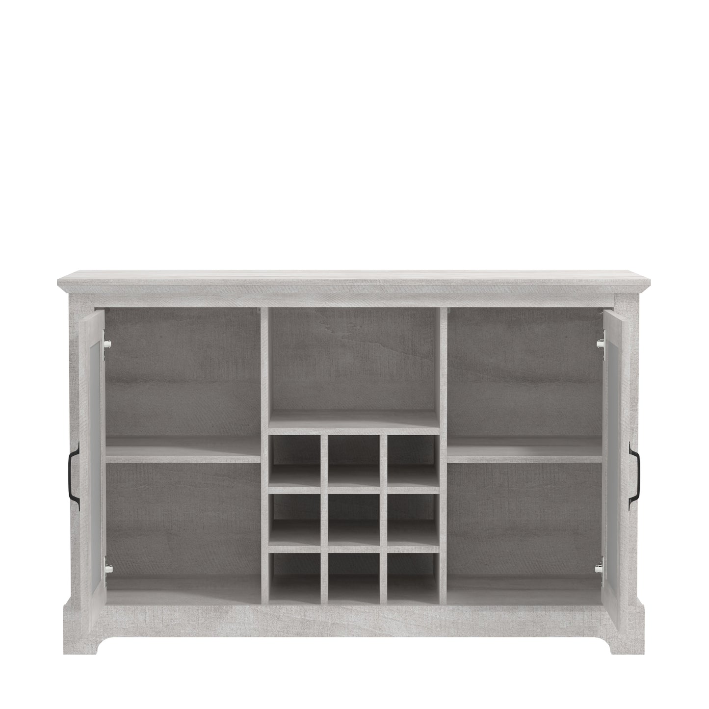 Galano 2-Door Cabinet with Bottle Storage and Cut-Out Door Design 45.7" W × 15.7" D × 29.3" H