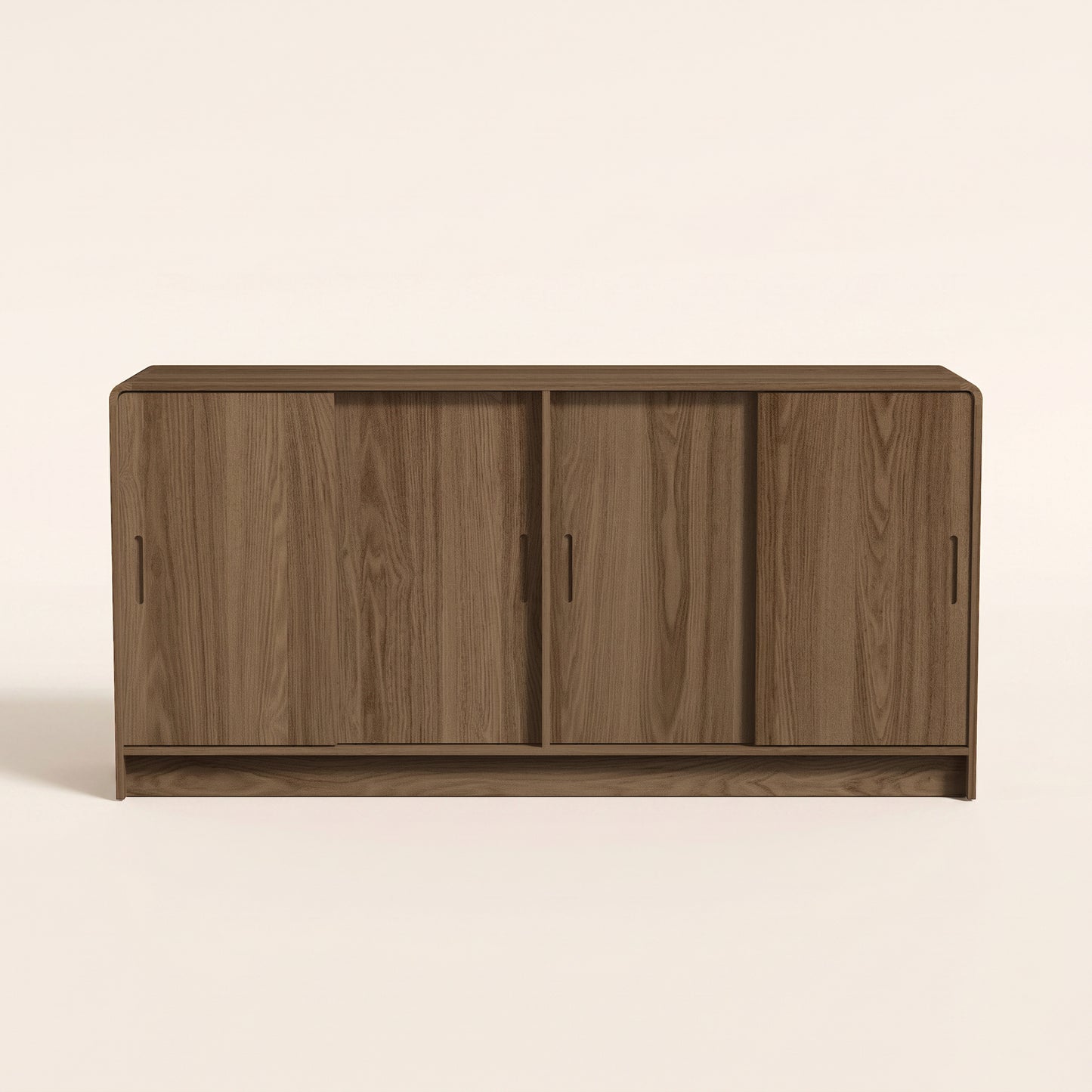 4-Door Sideboard with Sliding Doors, 60.7-Inch, Umber Oak
