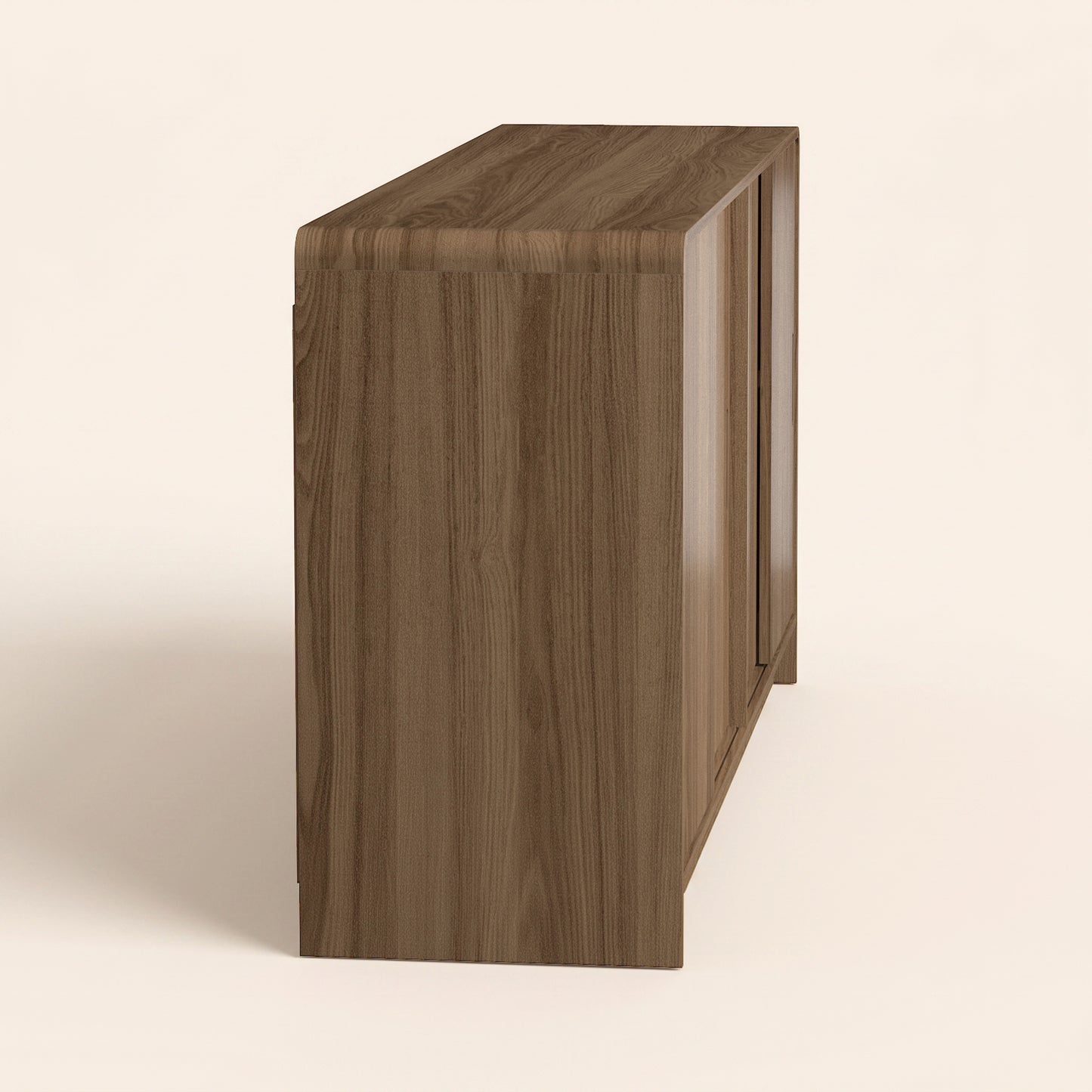 4-Door Sideboard with Sliding Doors, 60.7-Inch, Umber Oak