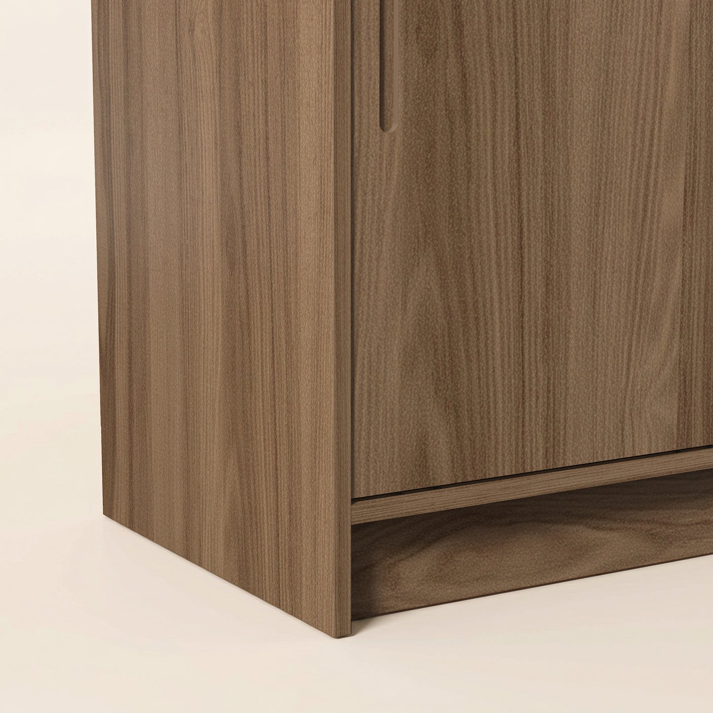 4-Door Sideboard with Sliding Doors, 60.7-Inch, Umber Oak