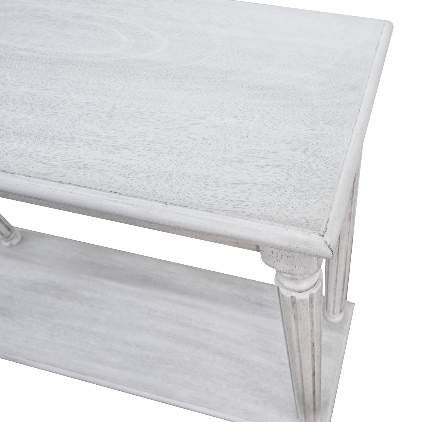 Galano Wood 2-Tier Farmhouse Console Table 35.4" W × 11.8" D × 30.2" H