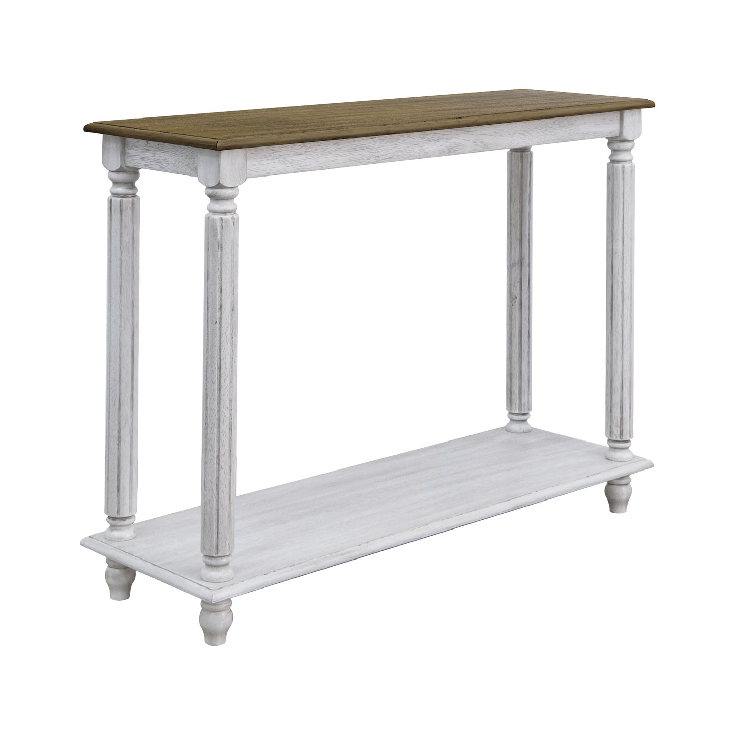 Galano Wood 2-Tier Farmhouse Console Table 35.4" W × 11.8" D × 30.2" H