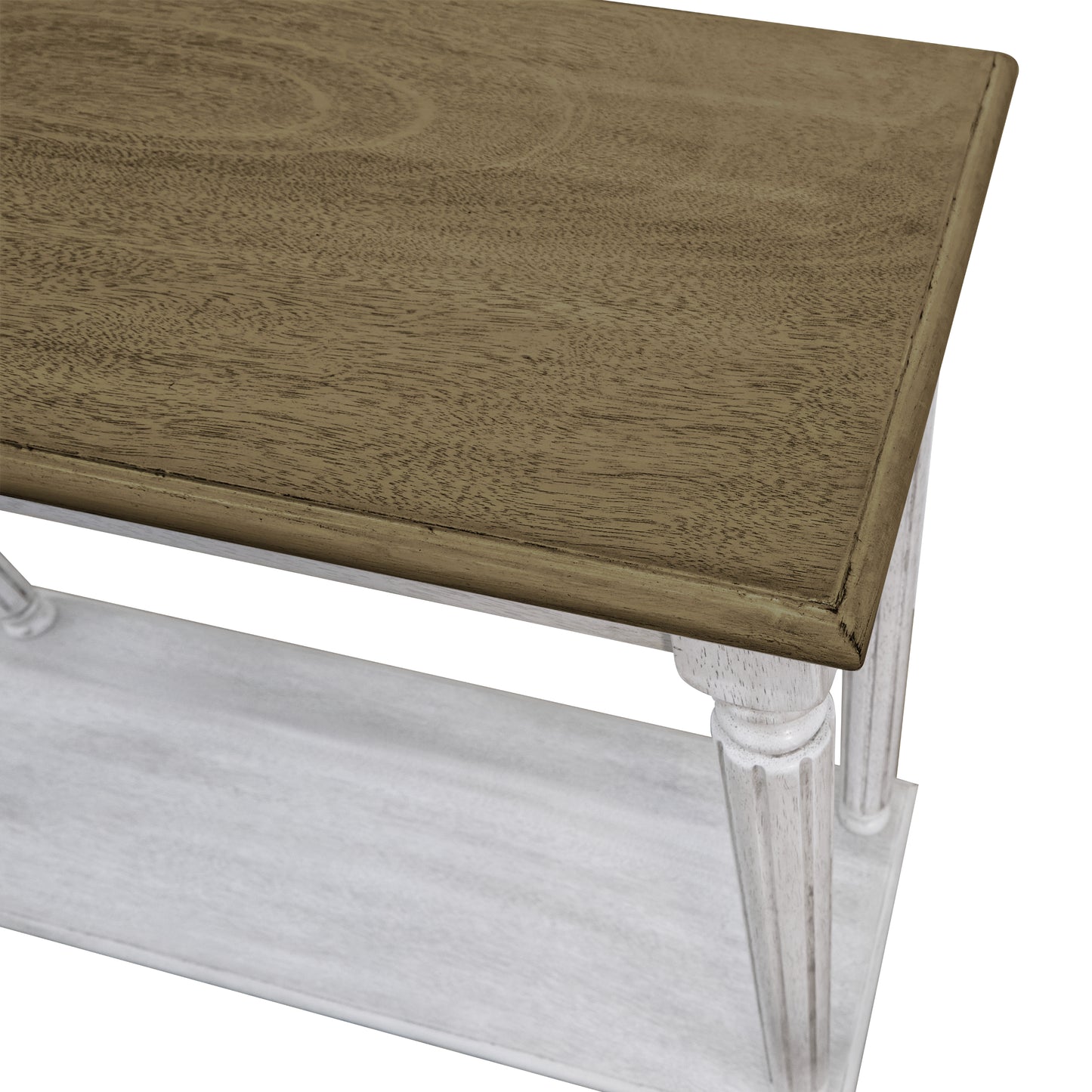 Galano Wood 2-Tier Farmhouse Console Table 35.4" W × 11.8" D × 30.2" H