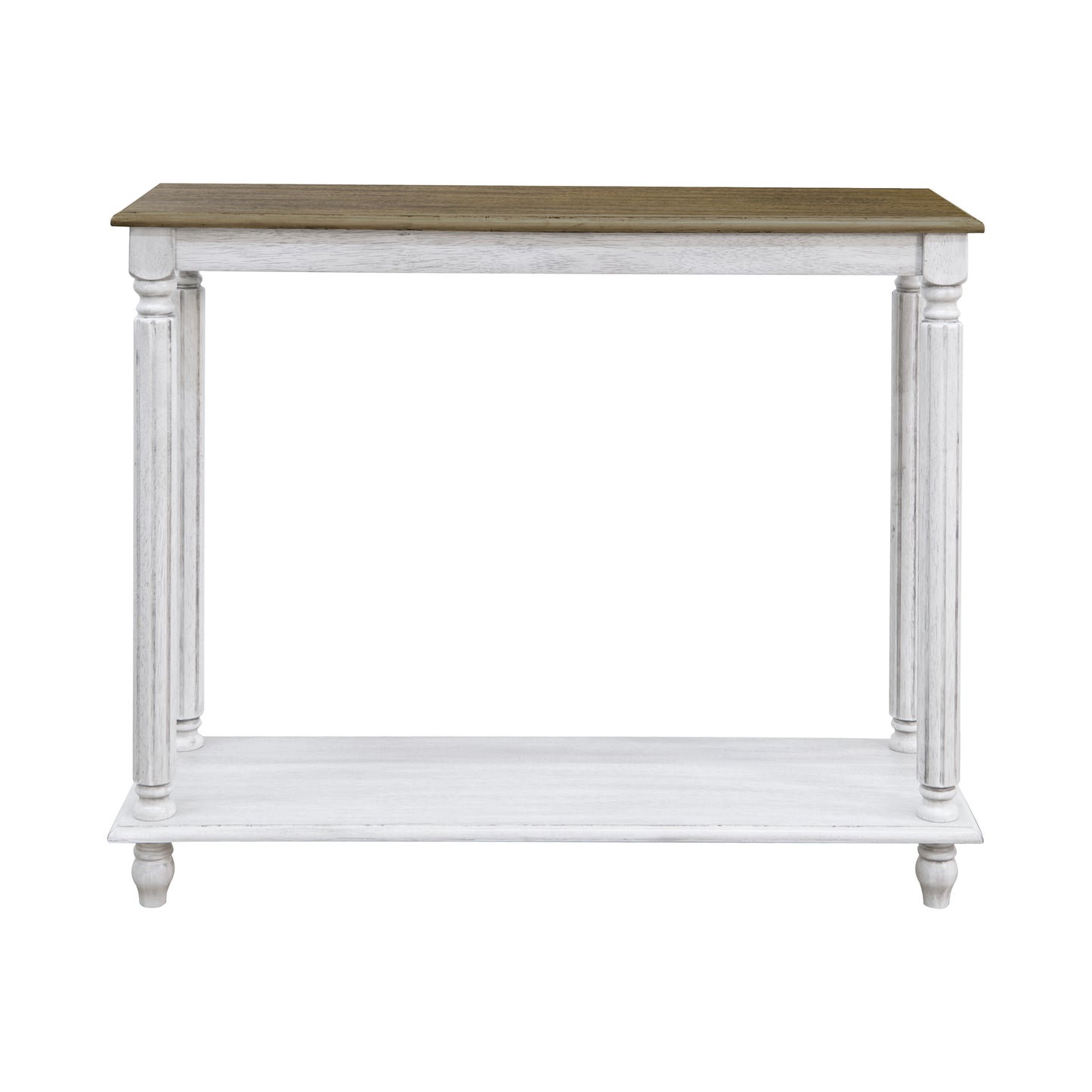 Galano Wood 2-Tier Farmhouse Console Table 35.4" W × 11.8" D × 30.2" H
