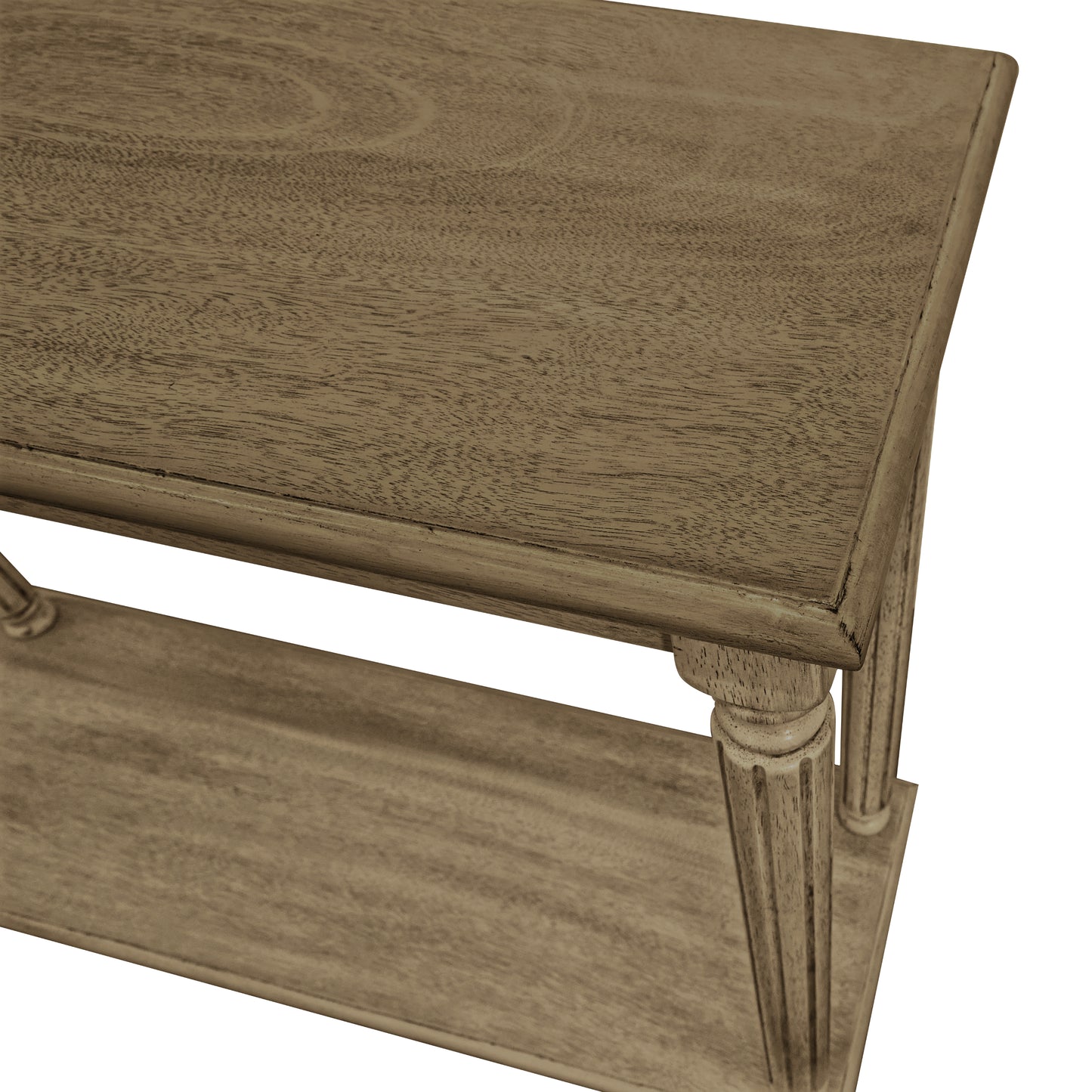 Galano Wood 2-Tier Farmhouse Console Table 35.4" W × 11.8" D × 30.2" H