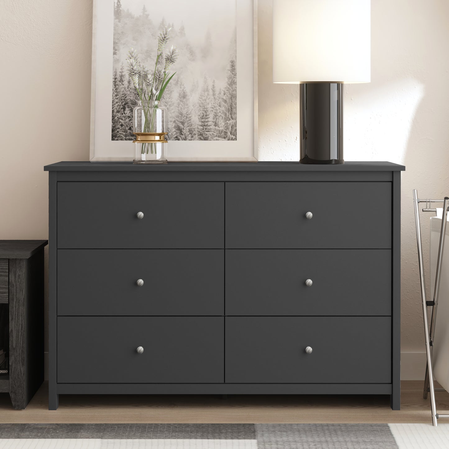 Galano 6 Drawer Standard Dresser with Manufactured Wood Construction 47.2" W
