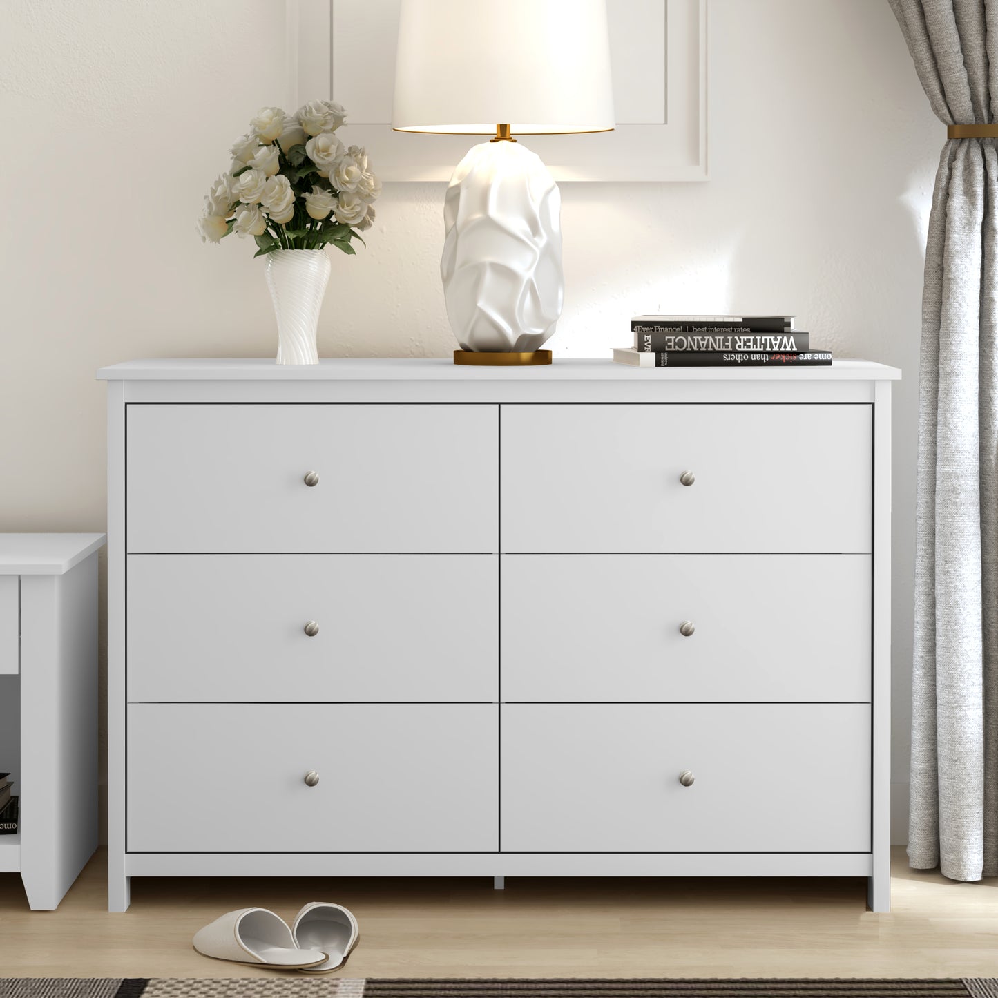 Galano 6 Drawer Standard Dresser with Manufactured Wood Construction 47.2" W